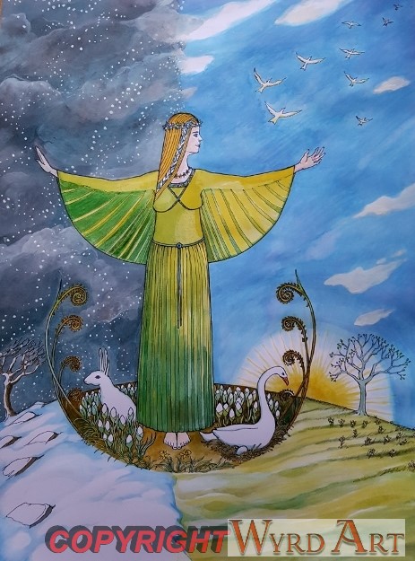 Eostre. English Goddess Of Springtime