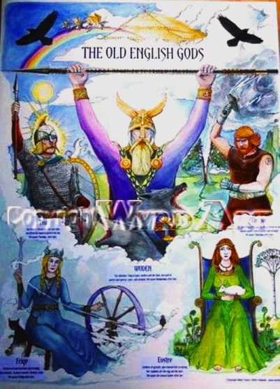 The Old English Gods. Full size poster.