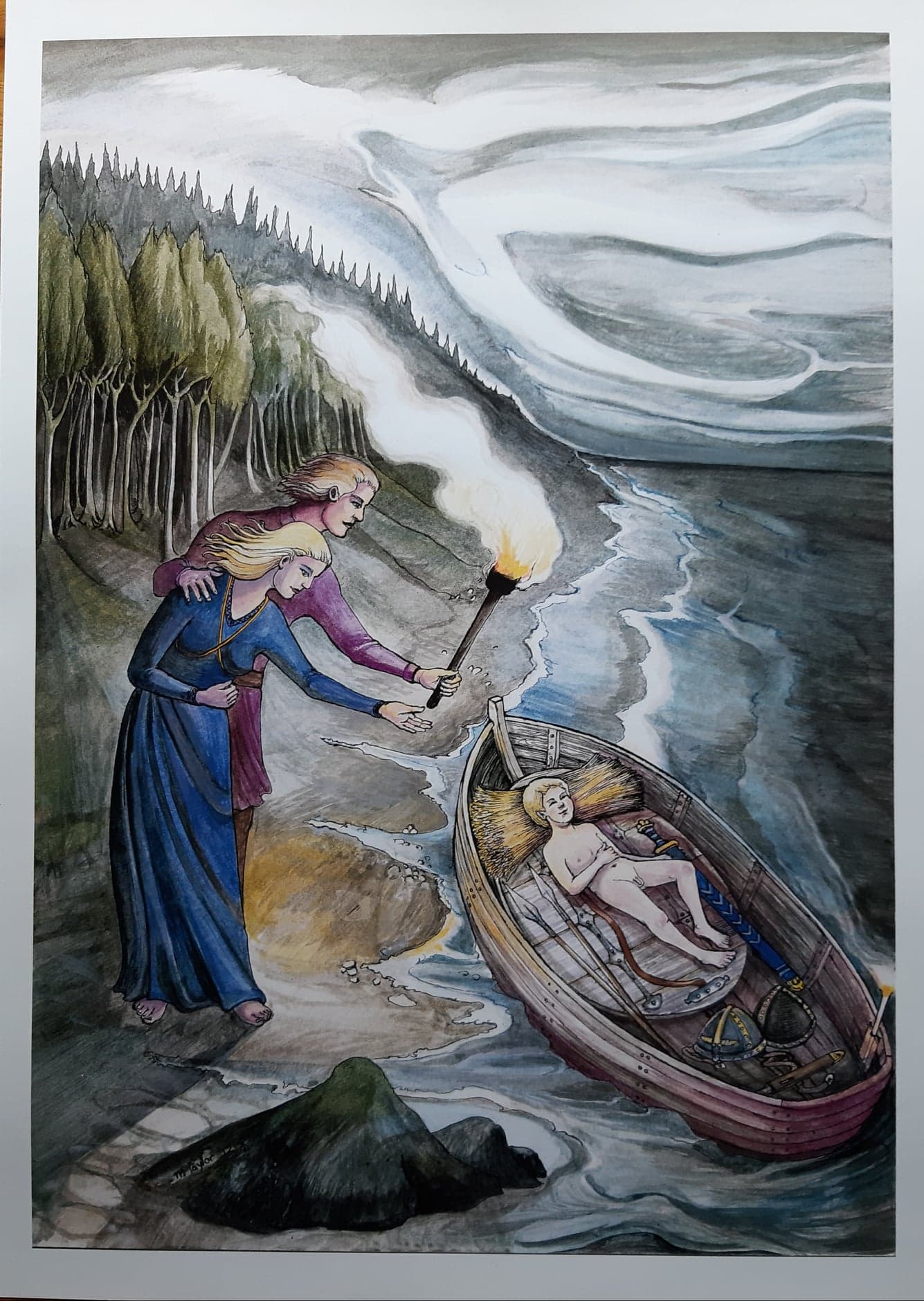 Sceaf. The boy from the sea. Art Print