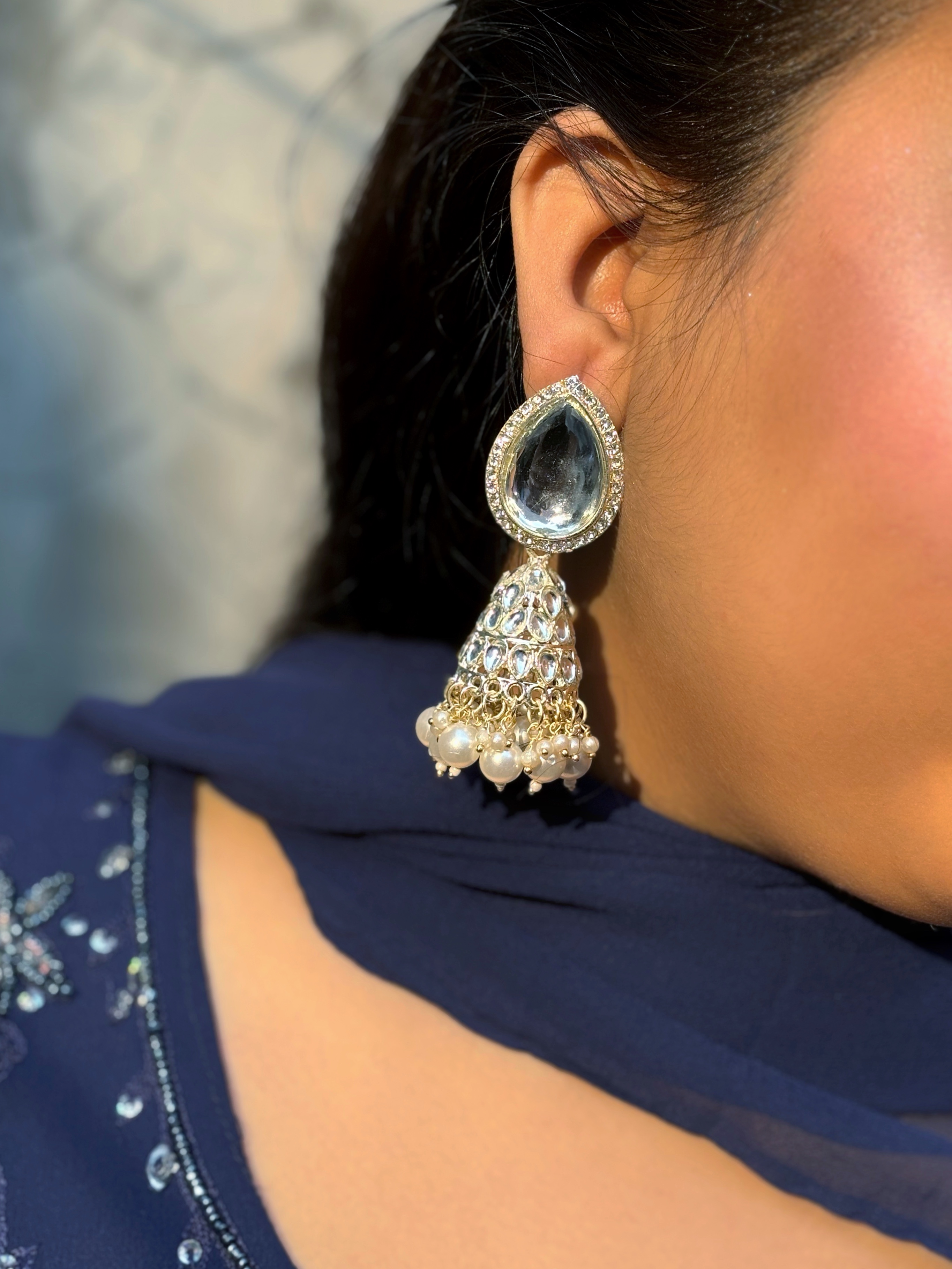 Kundan Chandbali Earrings