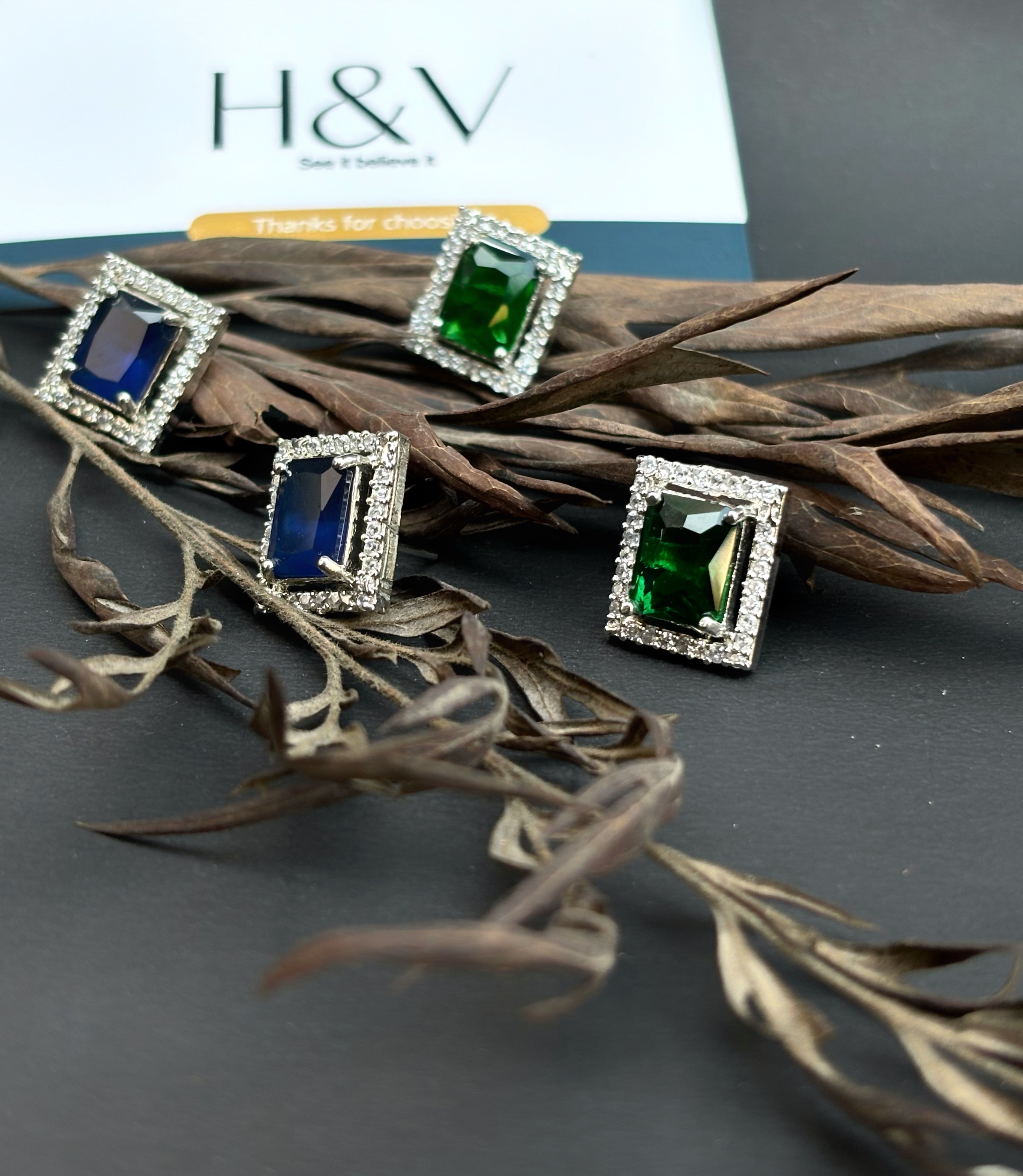 Elegant Gemstone Cufflinks Set