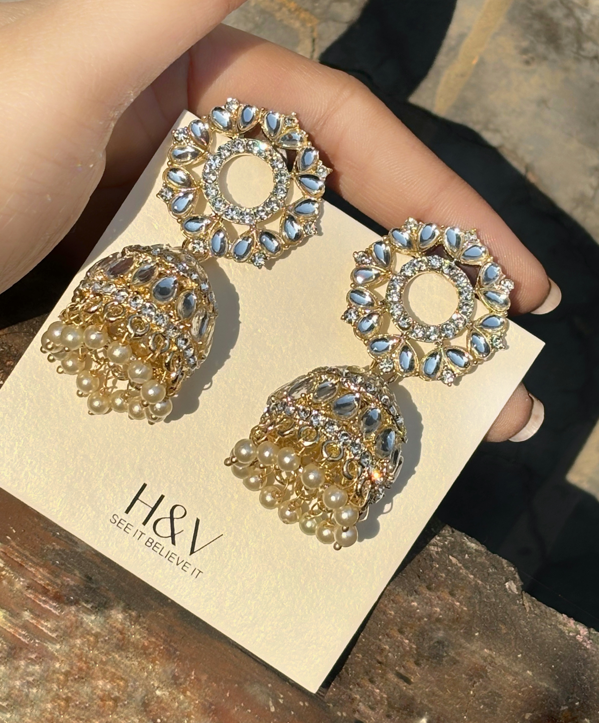 Designer Pearl Drop Earrings