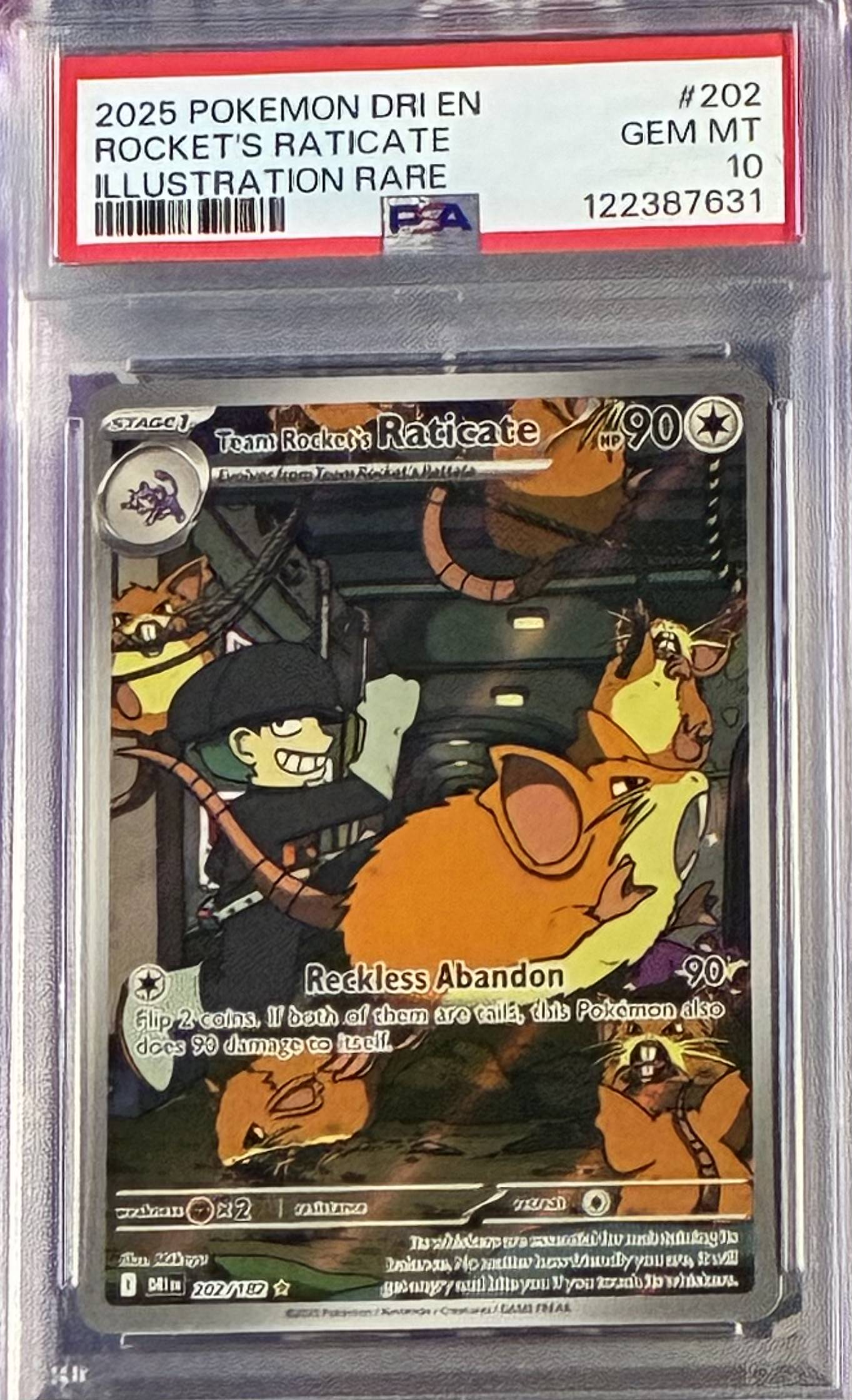 Rocket's Raticate Illustration Rare PSA 10
