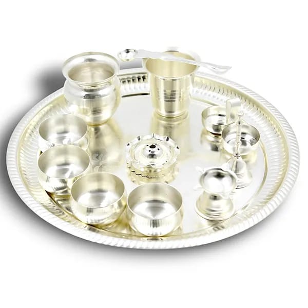 Silver Pooja Thali Set