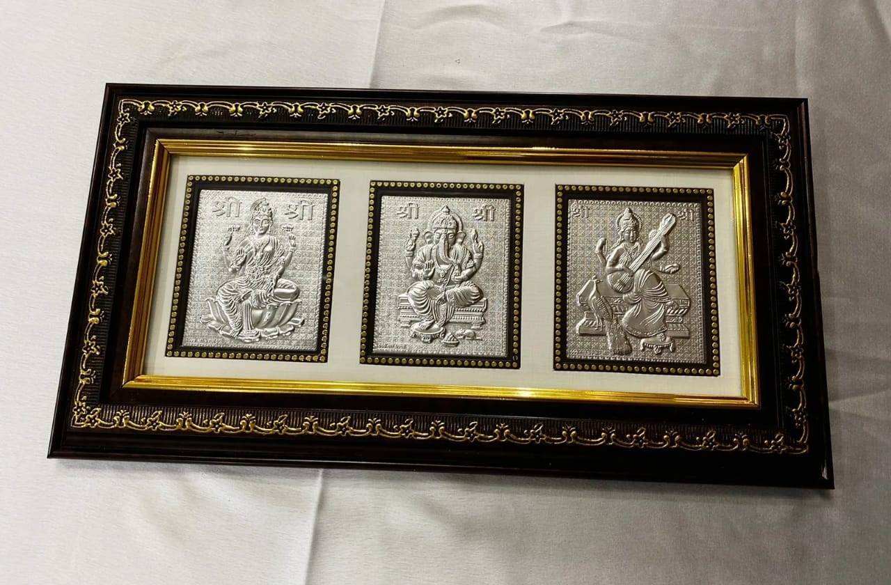 Silver Plated Hindu Deity Wall Frame
