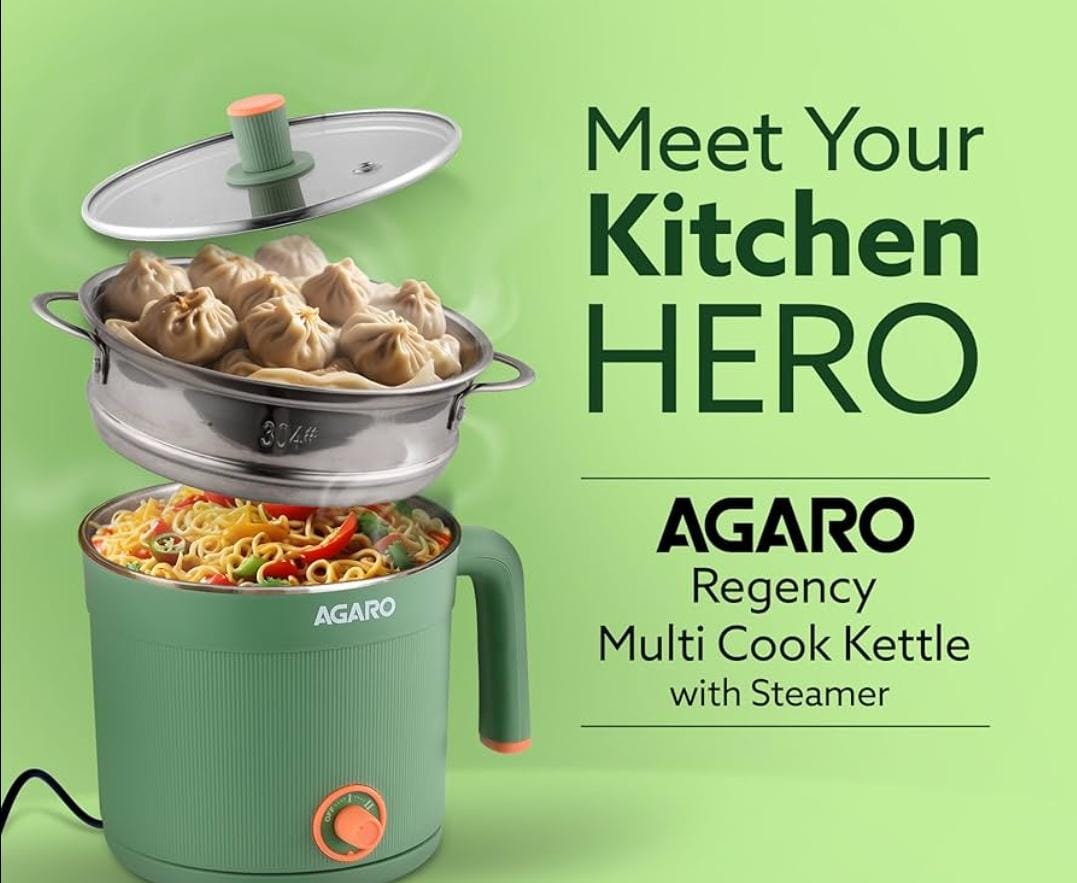 AGARO Regency Multi Cook Kettle with Steamer