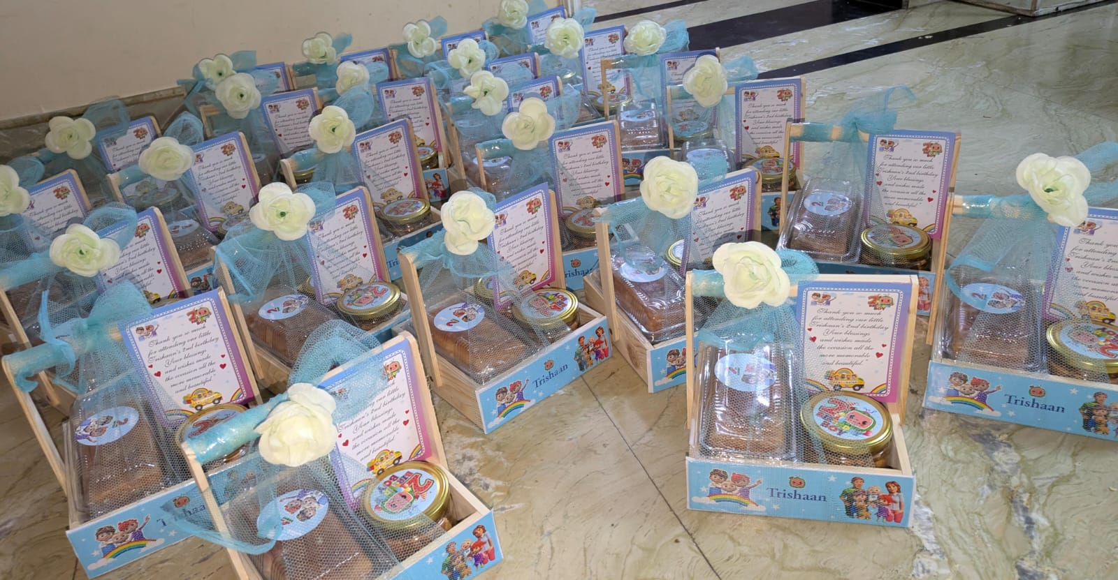 Elegant Gift Hamper with Pink Decoration