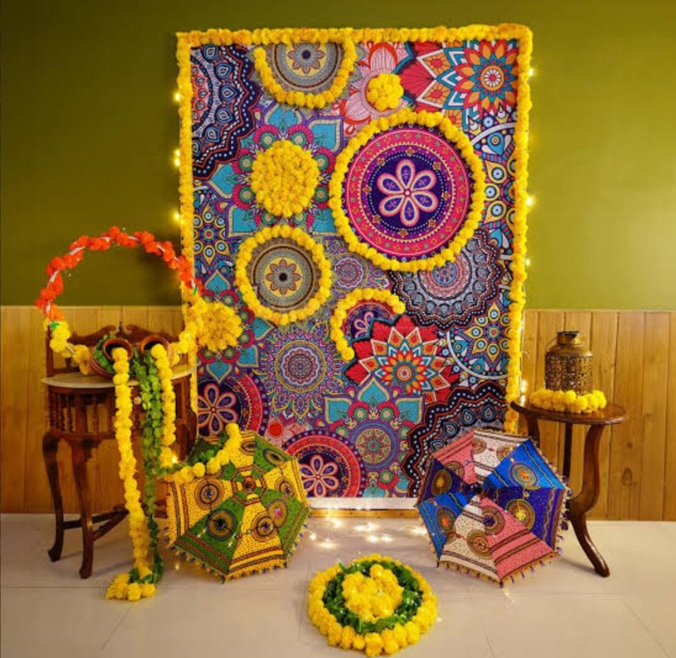 Colorful Mandala Wall Backdrop