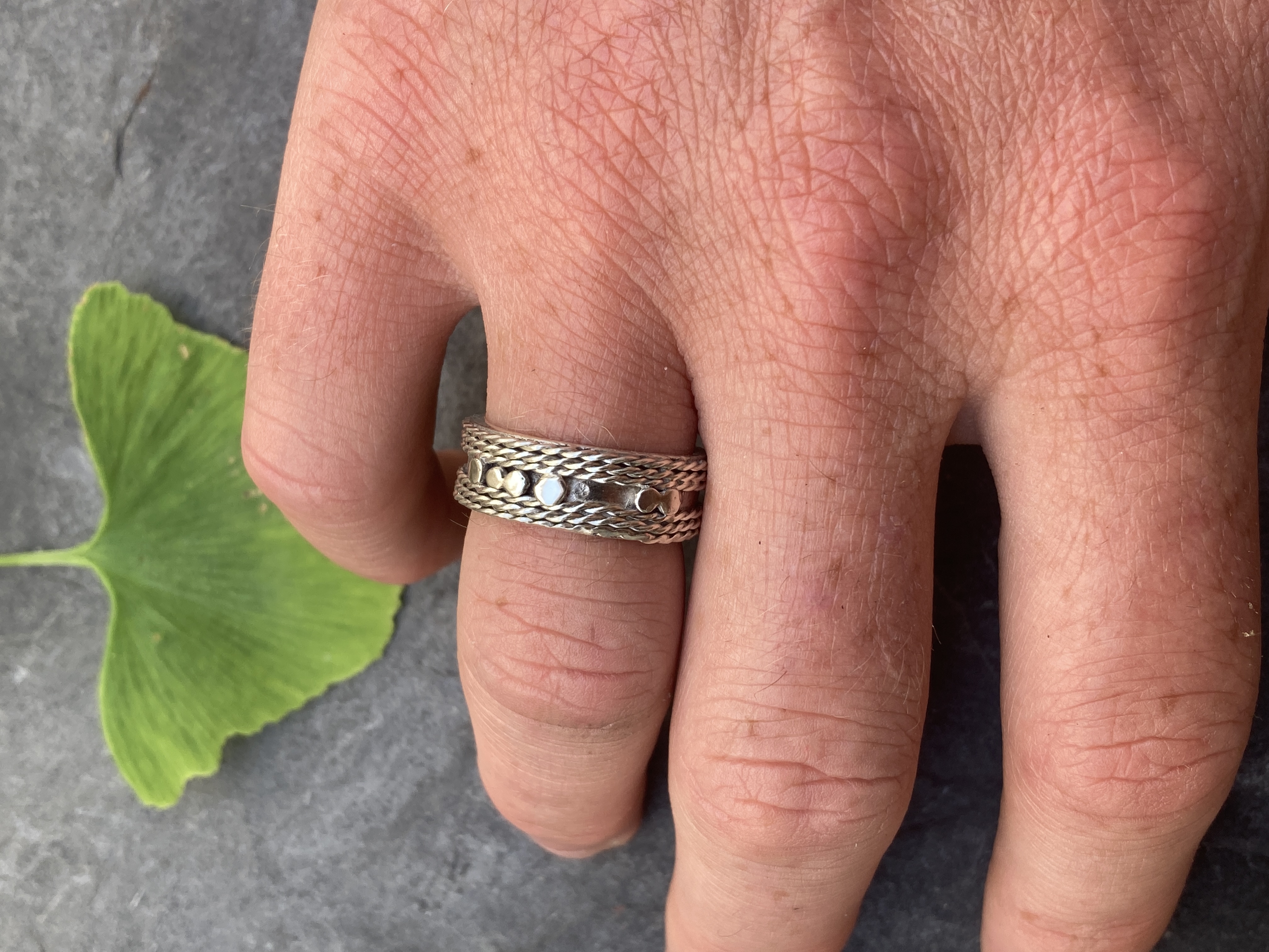 Bague tressée personnalisée 