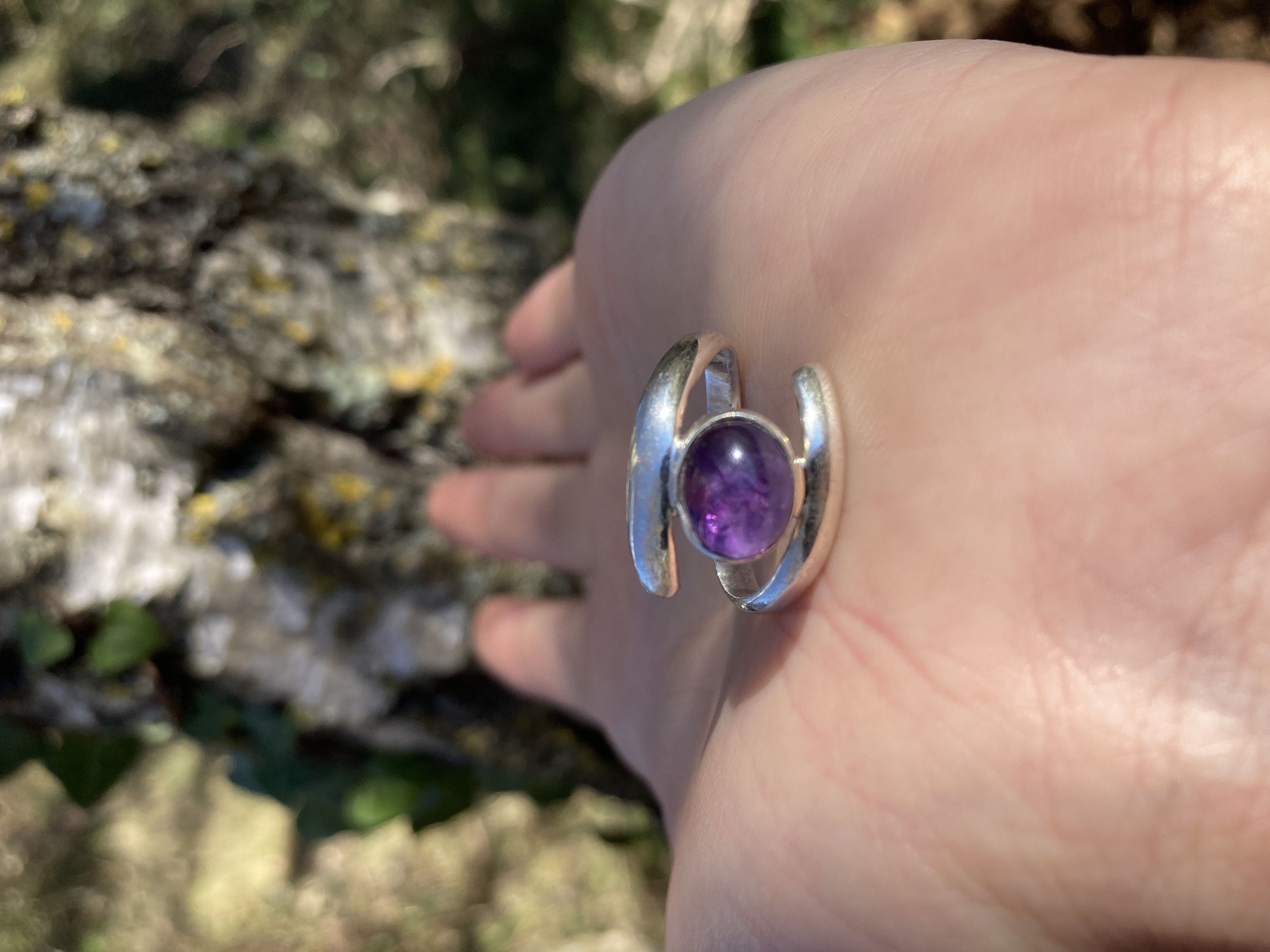 Bague argent améthyste