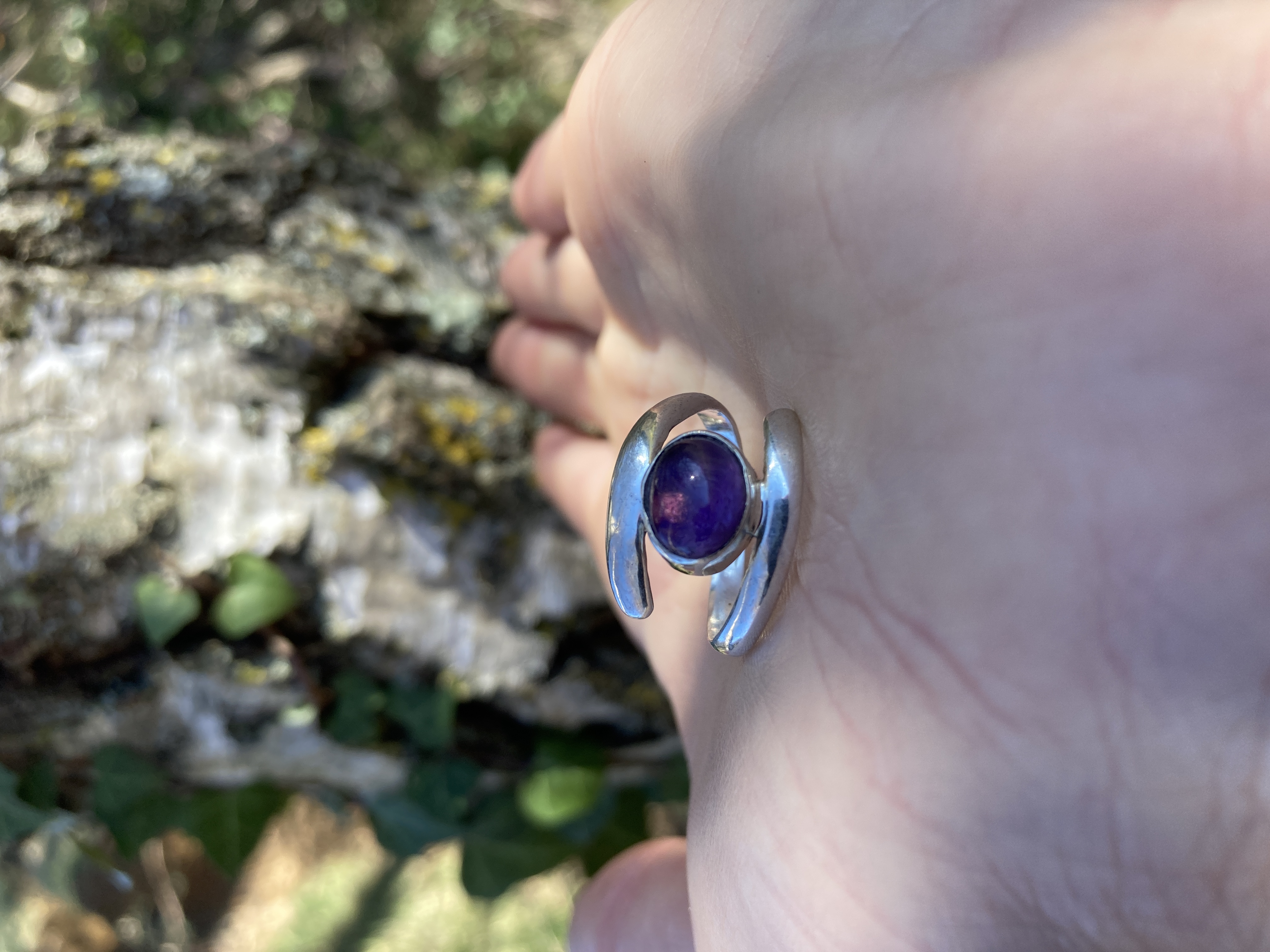 Bague argent améthyste