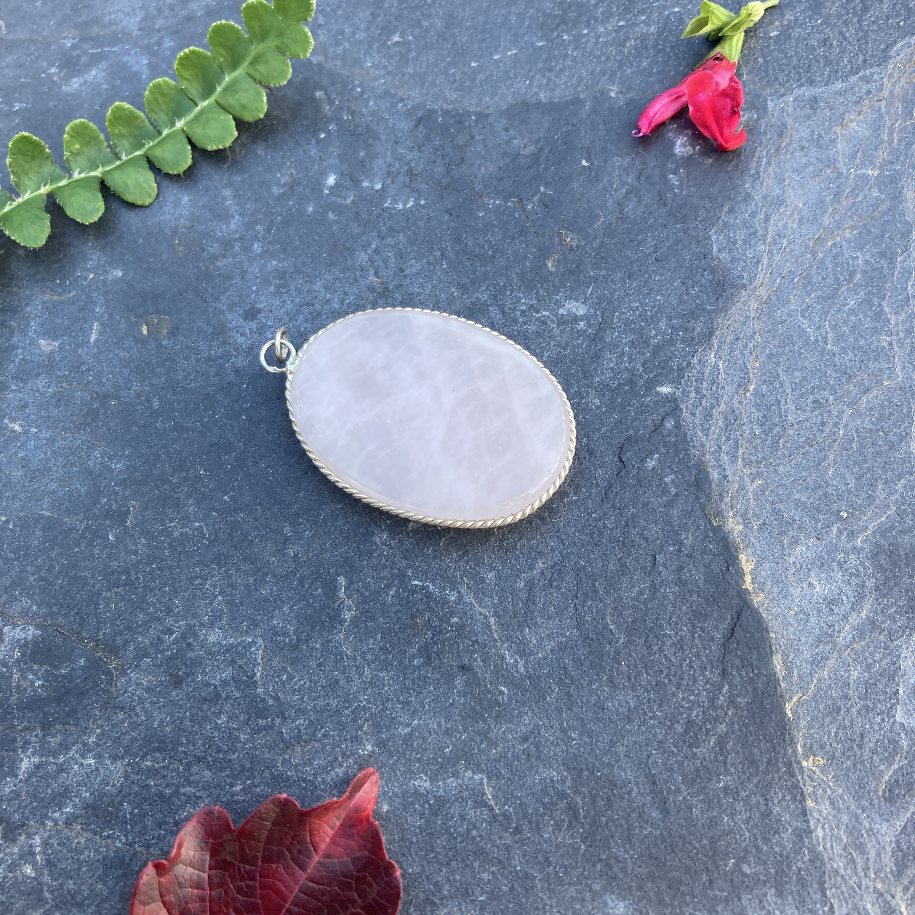 Pendentif quartz Rose