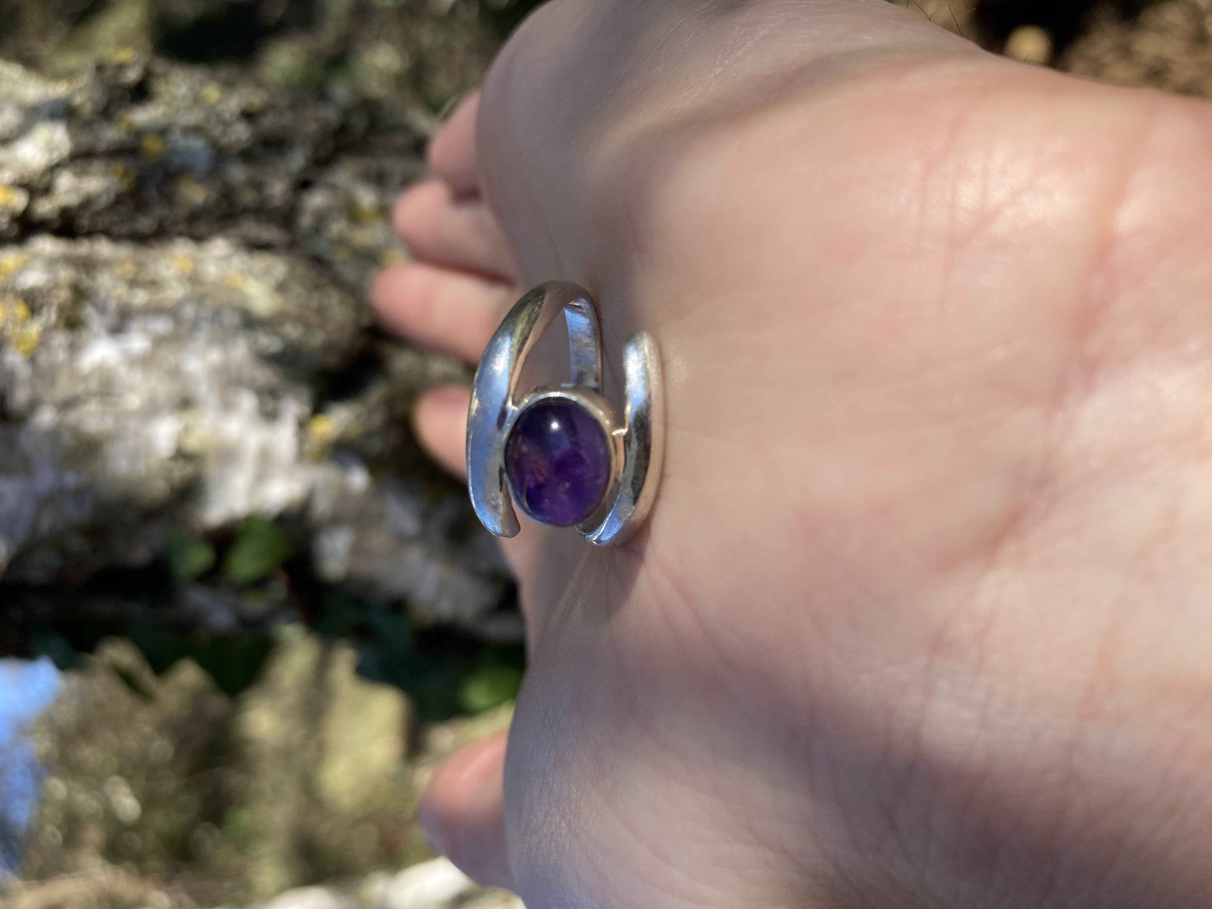 Bague argent améthyste