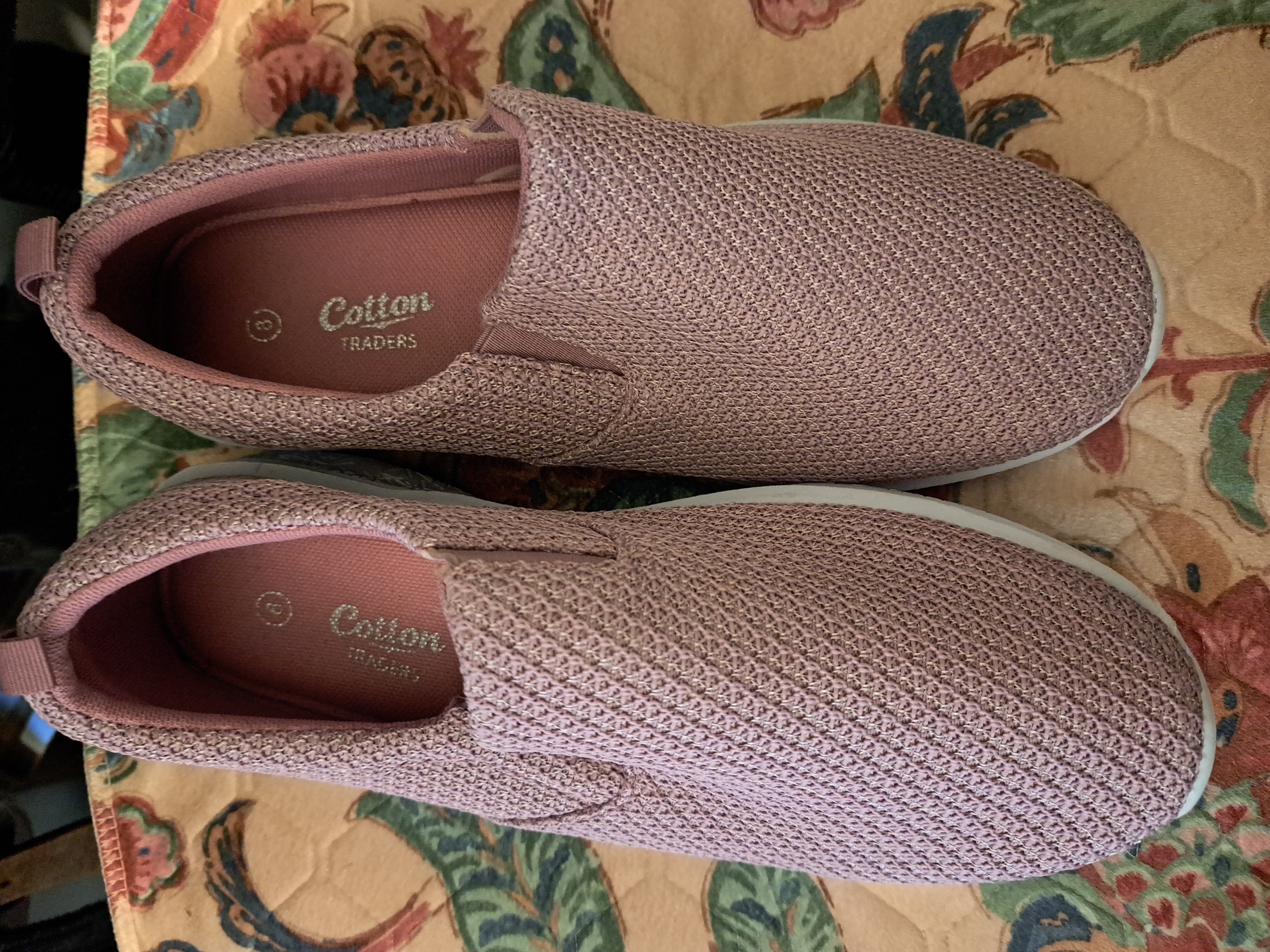 Cotton Traders Pink Slip-On Shoes