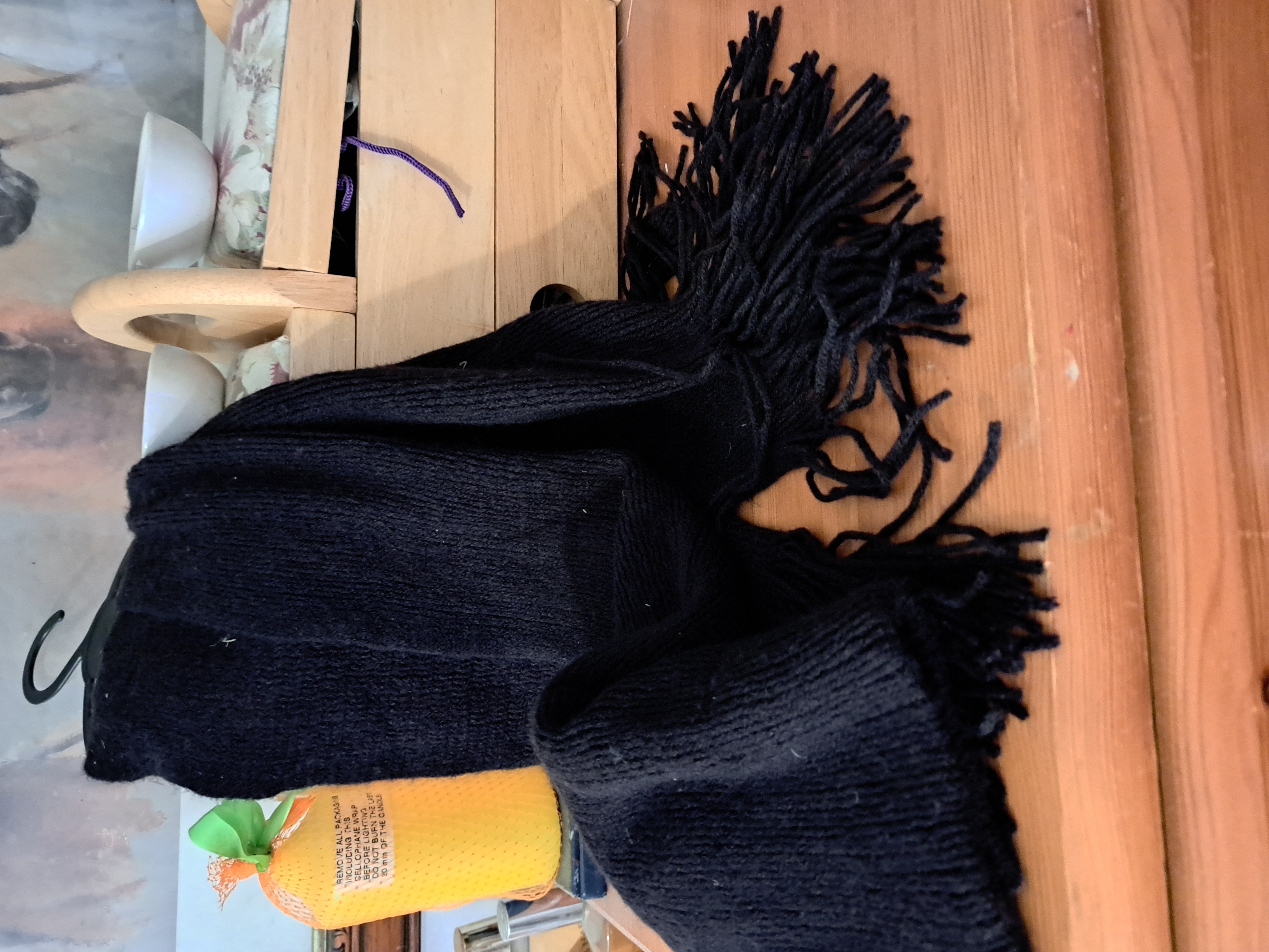 Black Knitted Scarf