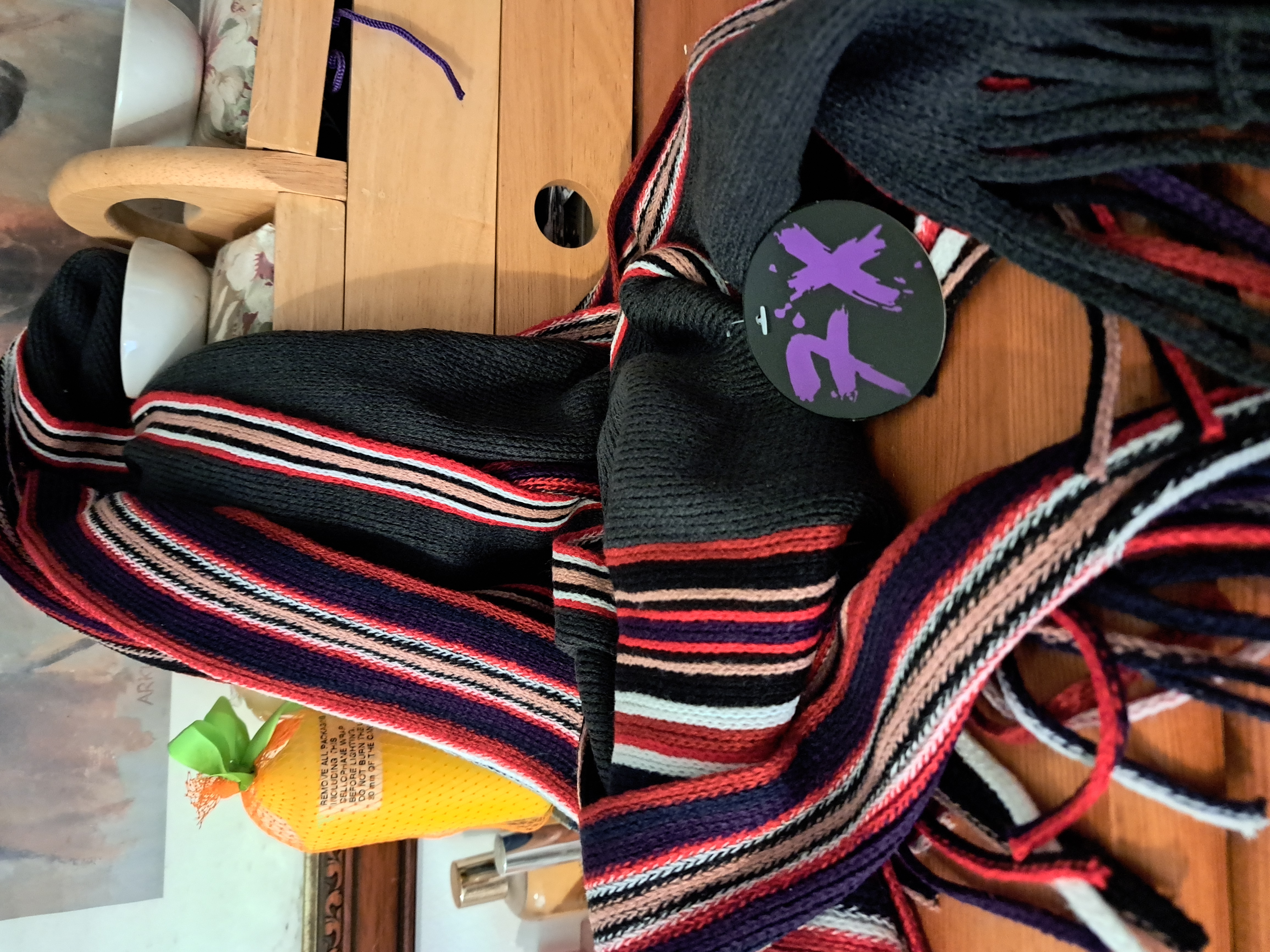 Striped Knit Scarf