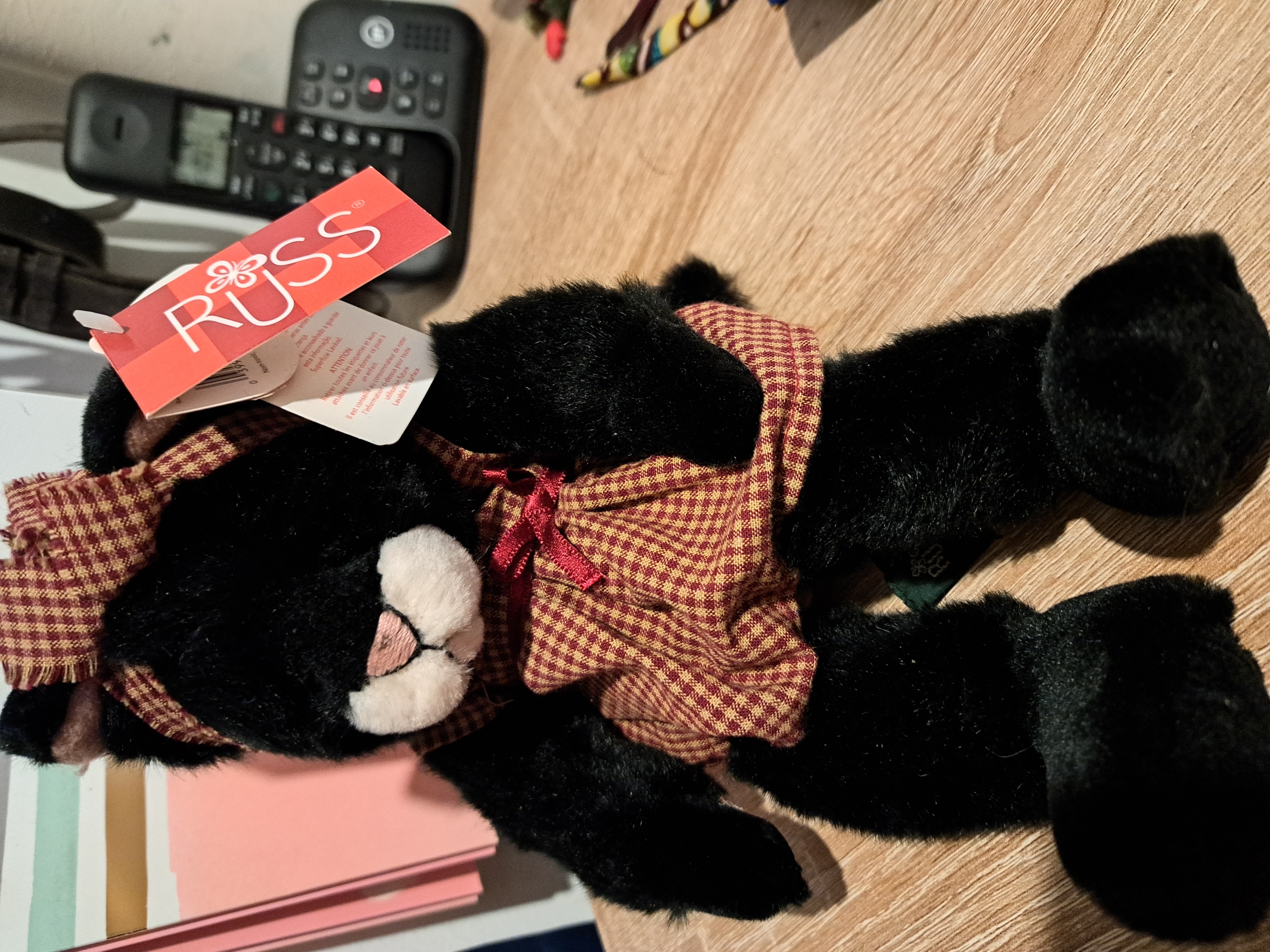 Russ Black Cat Plush Toy