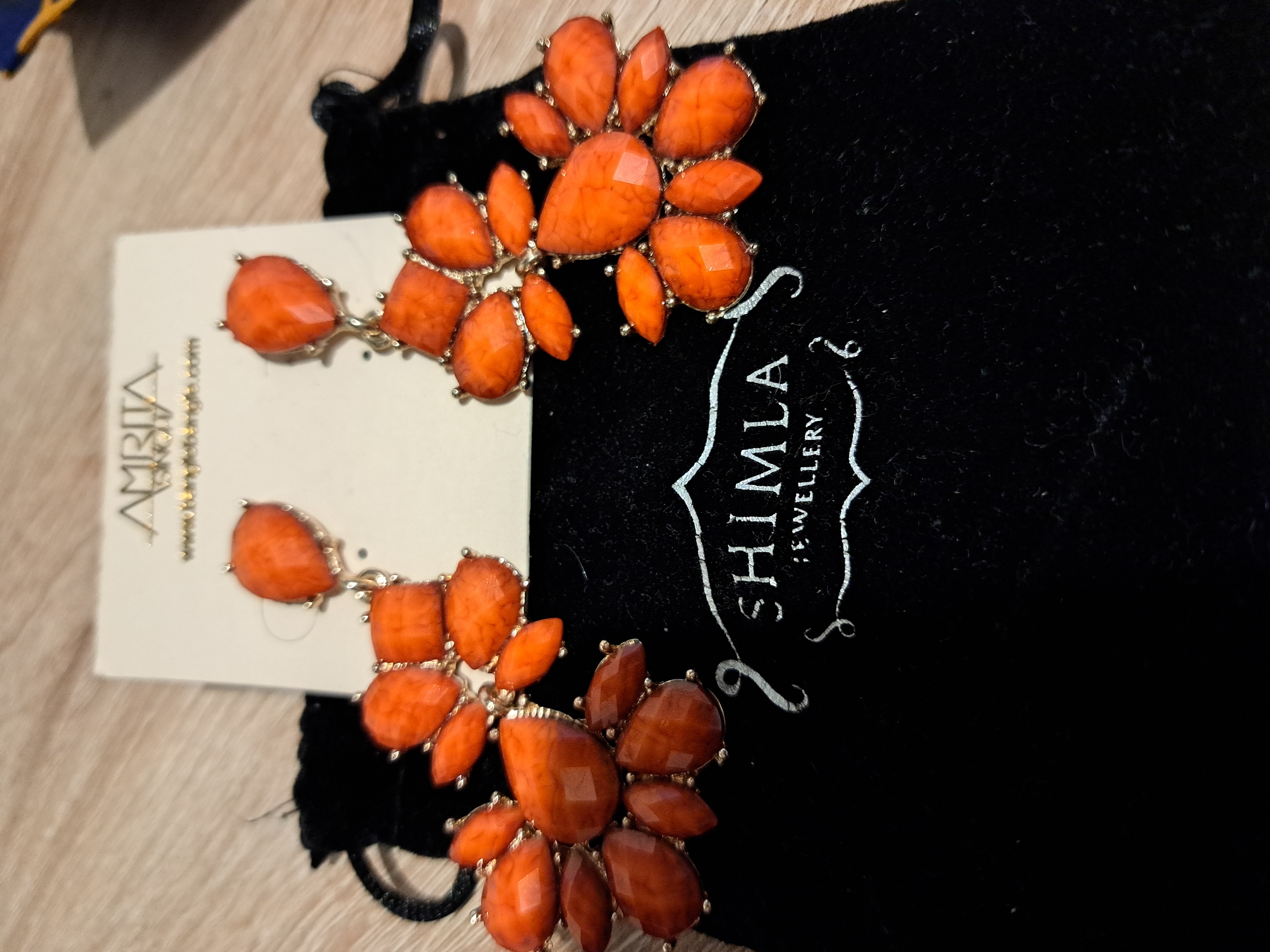 Orange Statement Earrings
