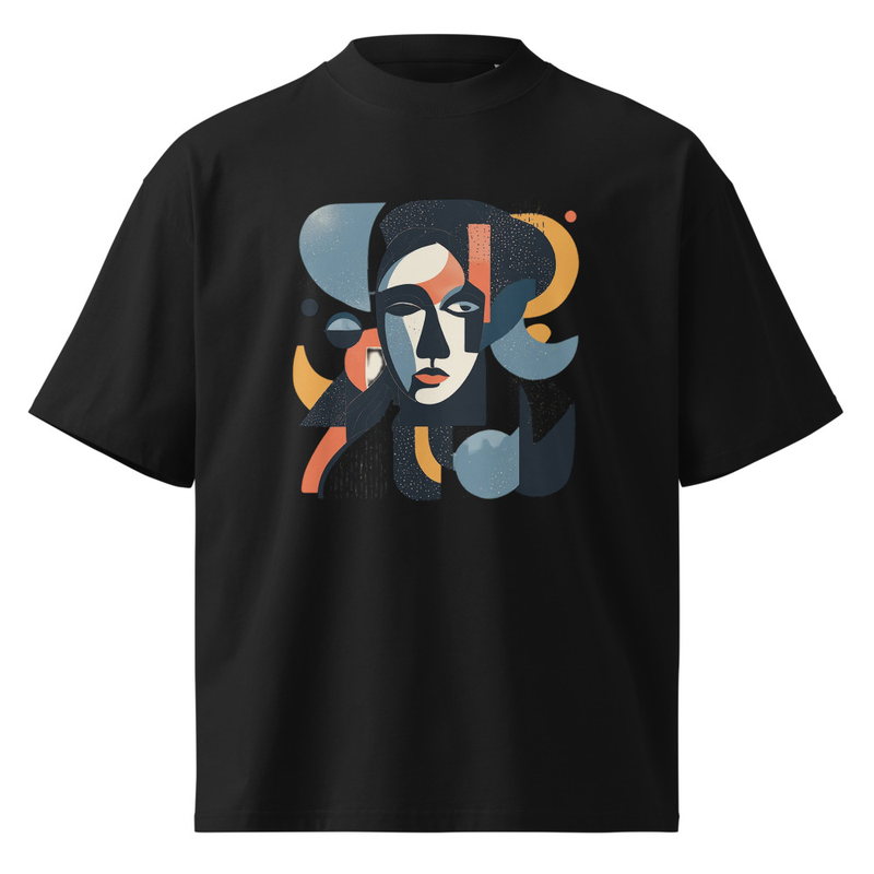 Unisex organic oversized high neck t-shirt