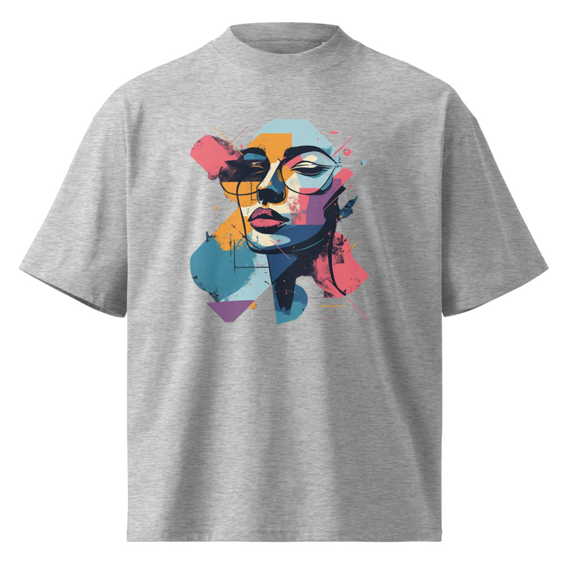 Unisex organic oversized high neck t-shirt