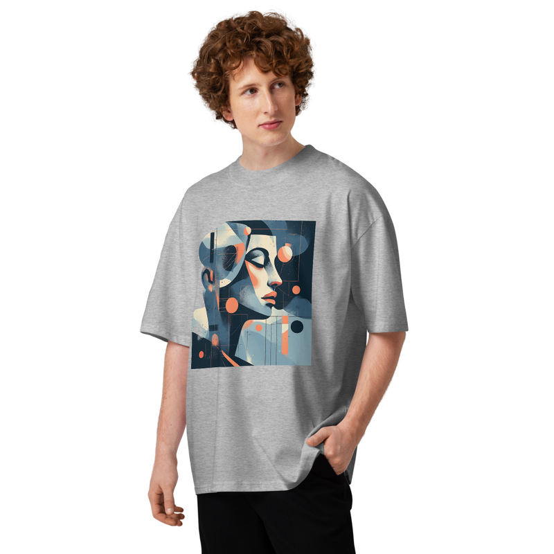 Unisex organic oversized high neck t-shirt
