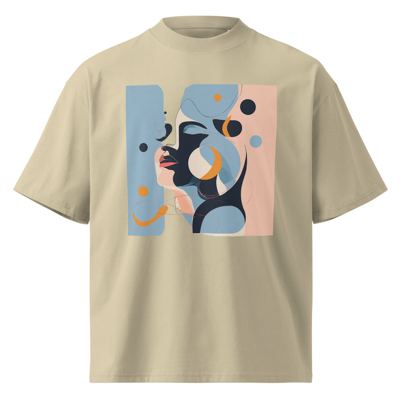 Unisex organic oversized high neck t-shirt