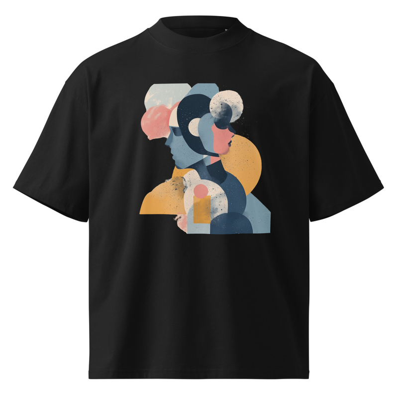 Unisex organic oversized high neck t-shirt