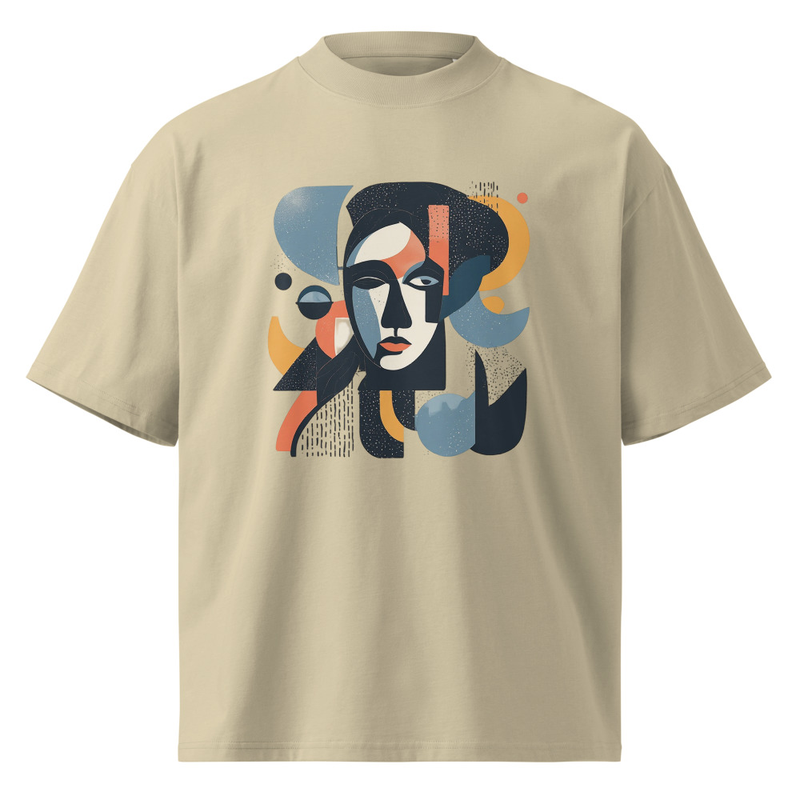 Unisex organic oversized high neck t-shirt