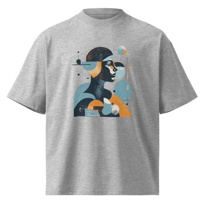 Unisex organic oversized high neck t-shirt