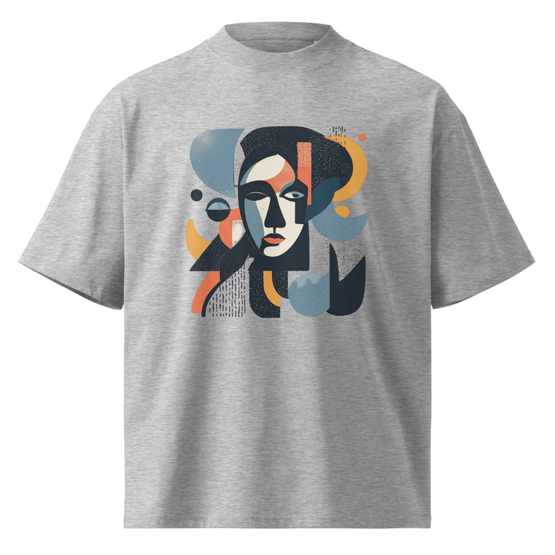 Unisex organic oversized high neck t-shirt