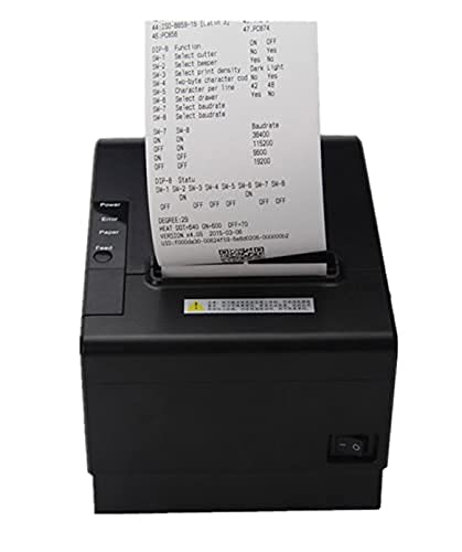 Thermal Receipt Printer with Auto Cutter,Compatible with ESC/POS/Star Print Commands (USB+LAN)