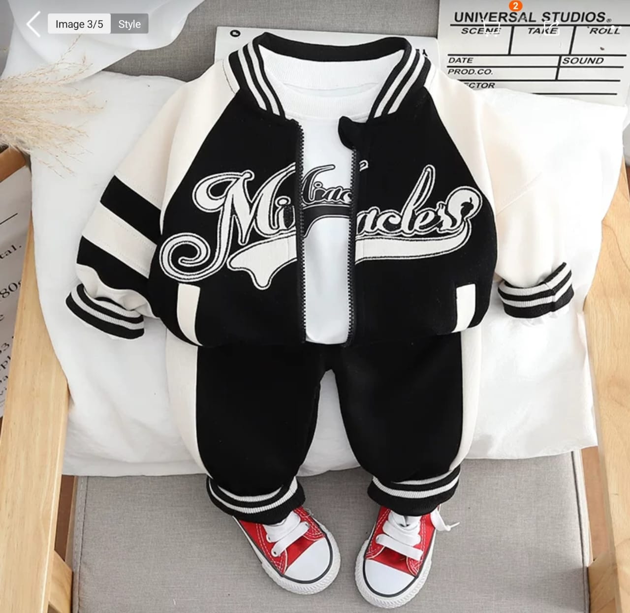 Kids varsity jacket set