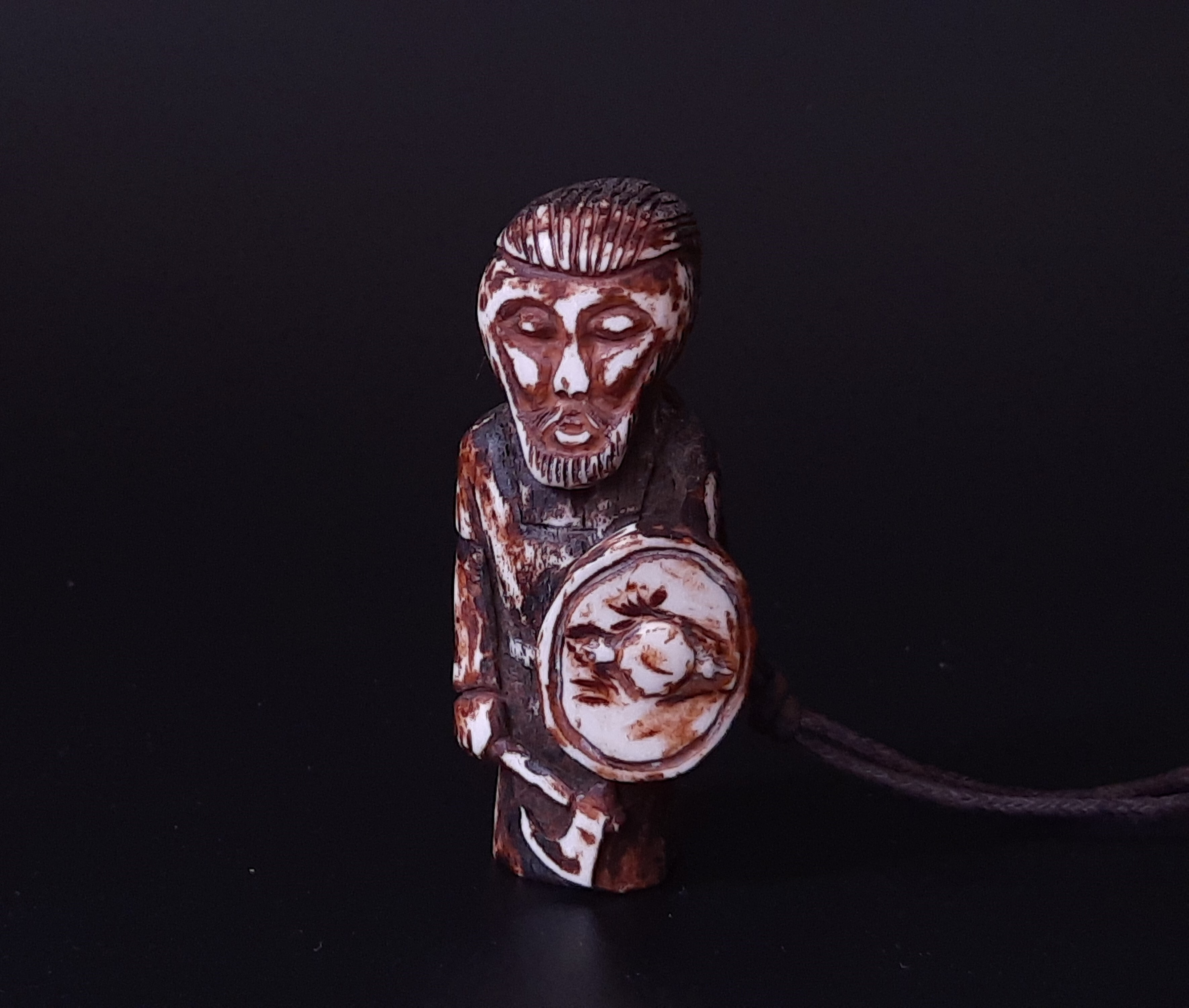NEW Ragnar Lothbrok Figurine, Pendant, Antlers Hand-Carved