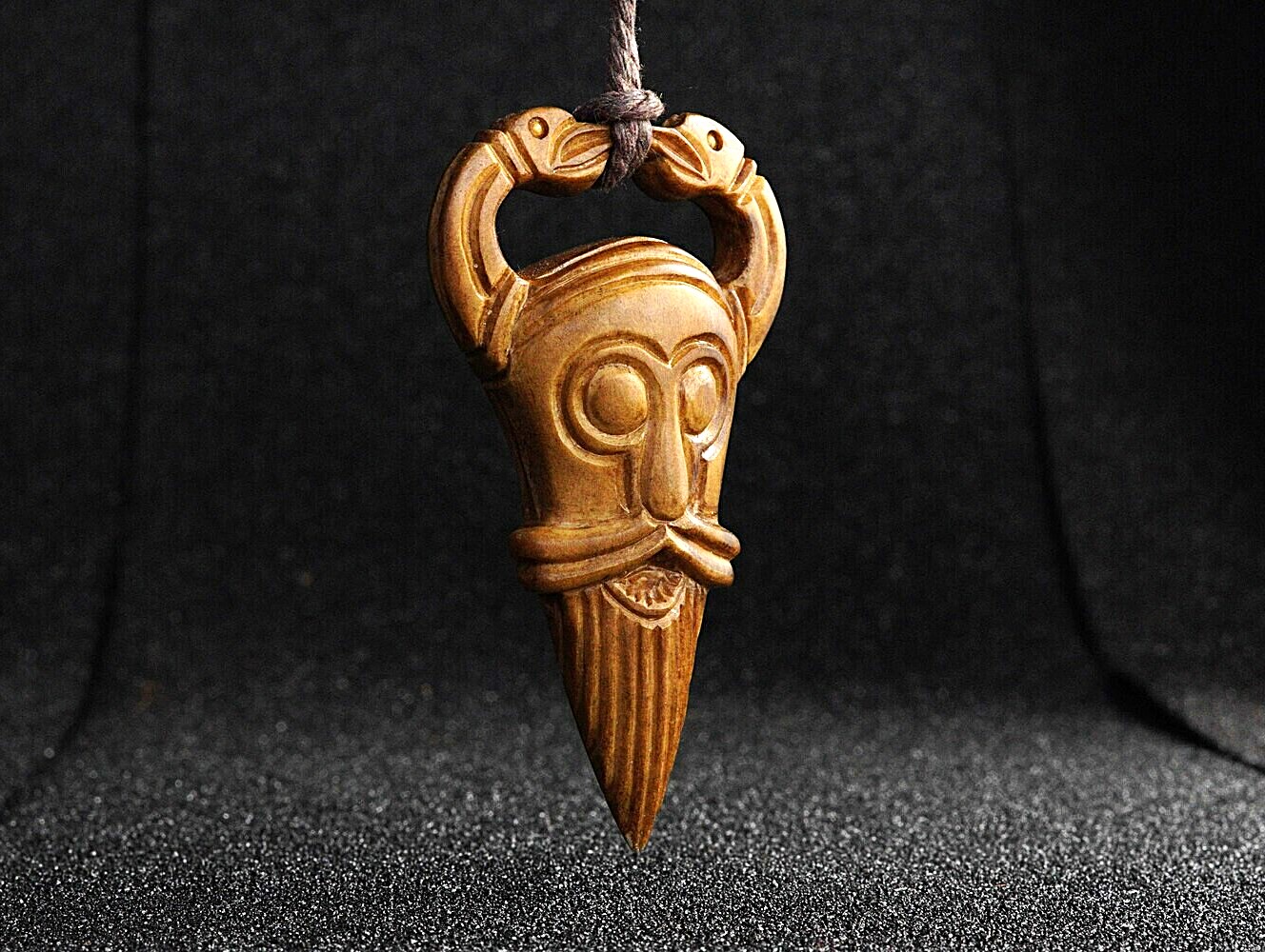 Odin Amulet, Hand Carved, Moose Antlers