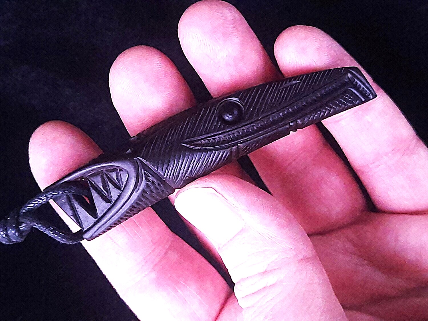 Massive Viking Pagan Amulet: Wild Beast / Odin Raven Amulet - Antlers Hand-Carved