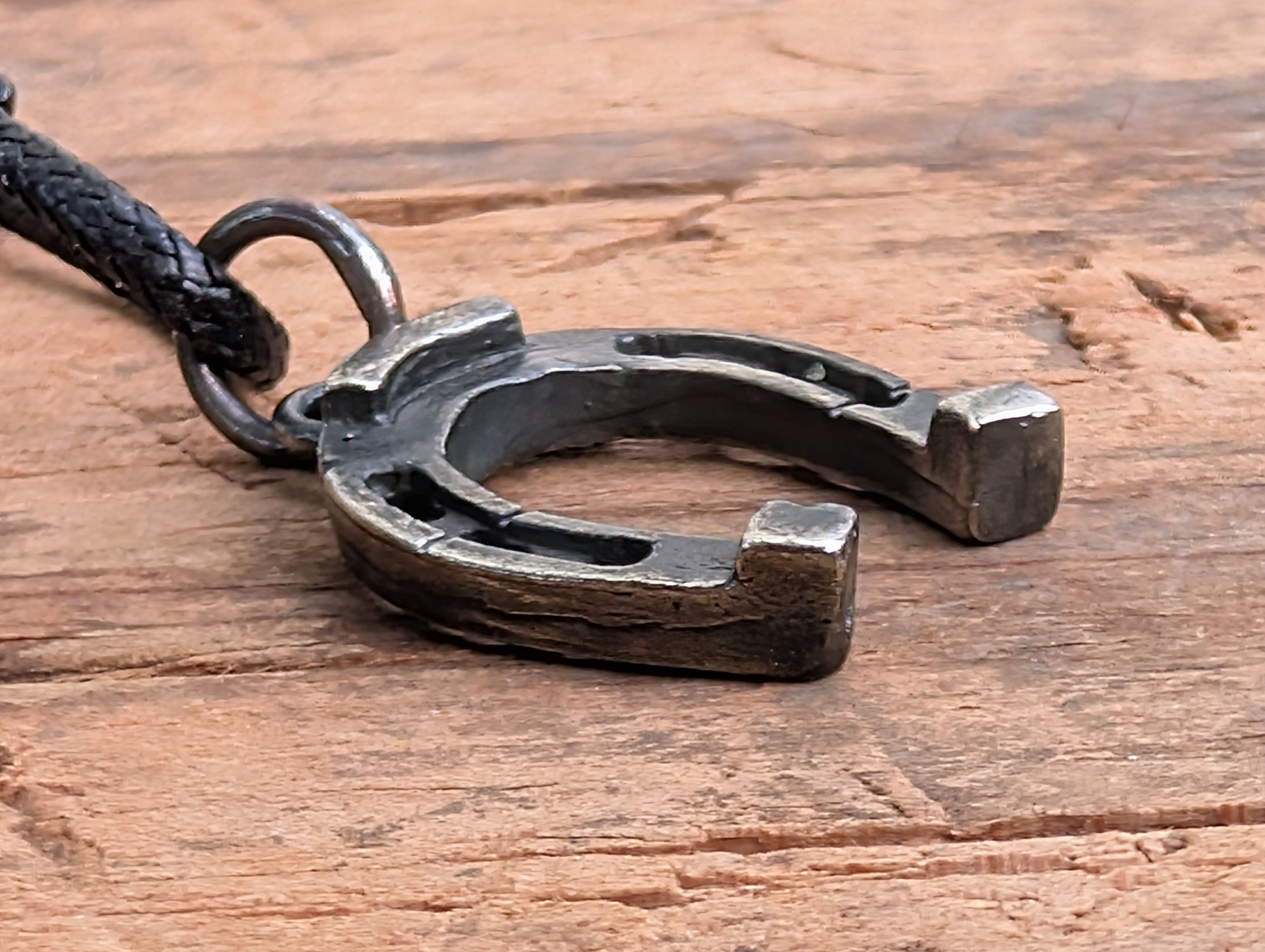 Hand-cast Horse Shoe Amulet