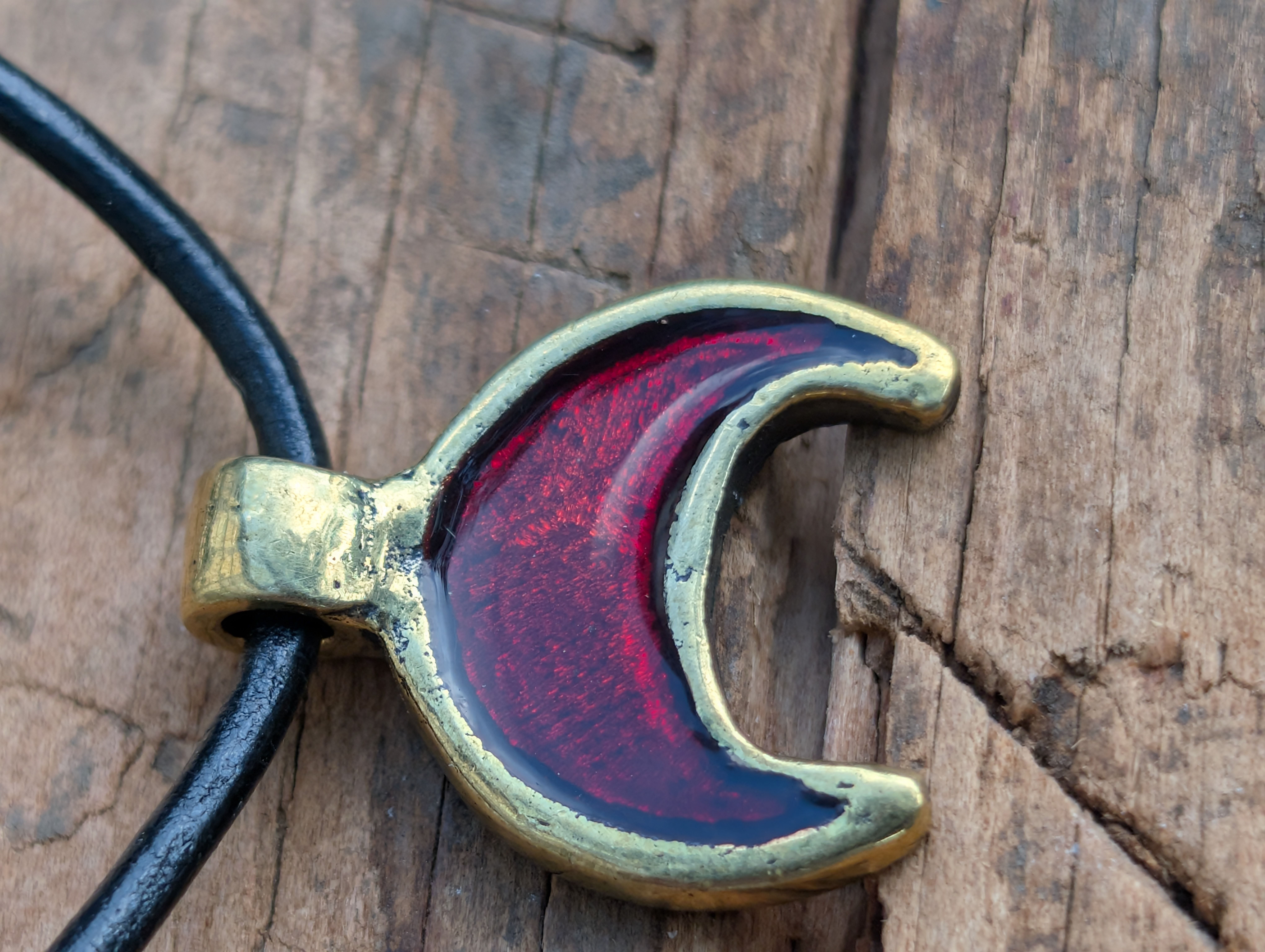 Viking / Slavic Lunar Pendant with Enamel