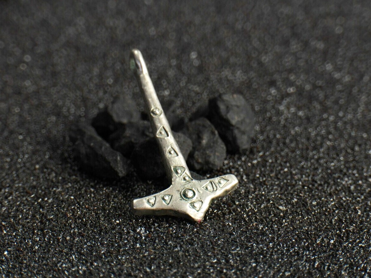 Sterling Silver Mjolnir Pendant – Viking Thor Hammer Amulet