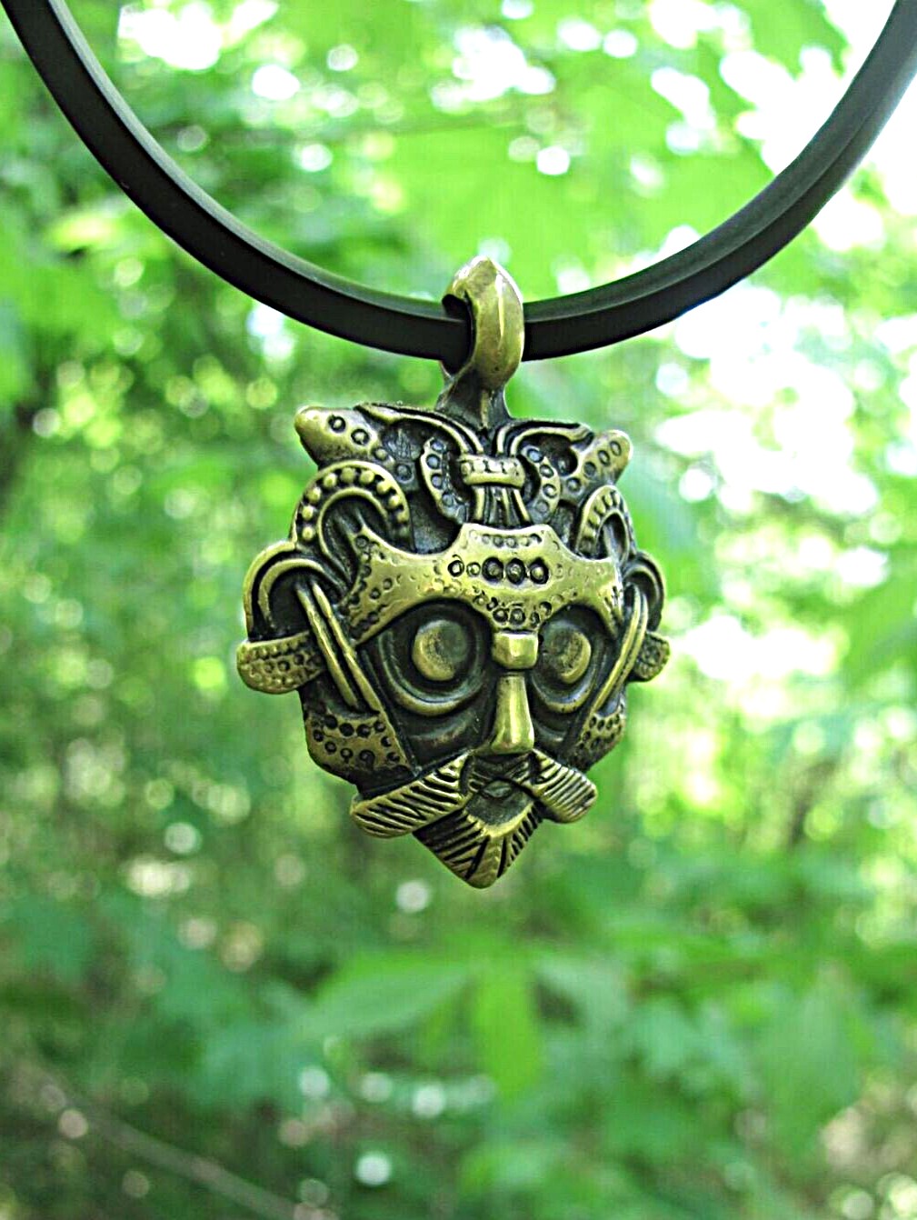 Odin’s Mask Pendant – Viking Gnezdovo Replica in Bronze or Pewter | Algiz-Rune Art