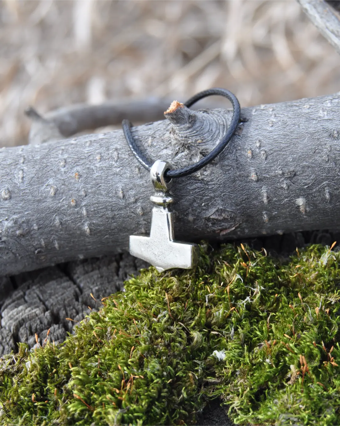 Minimalist Mjolnir Pendant – Handmade Viking Thor’s Hammer Necklace