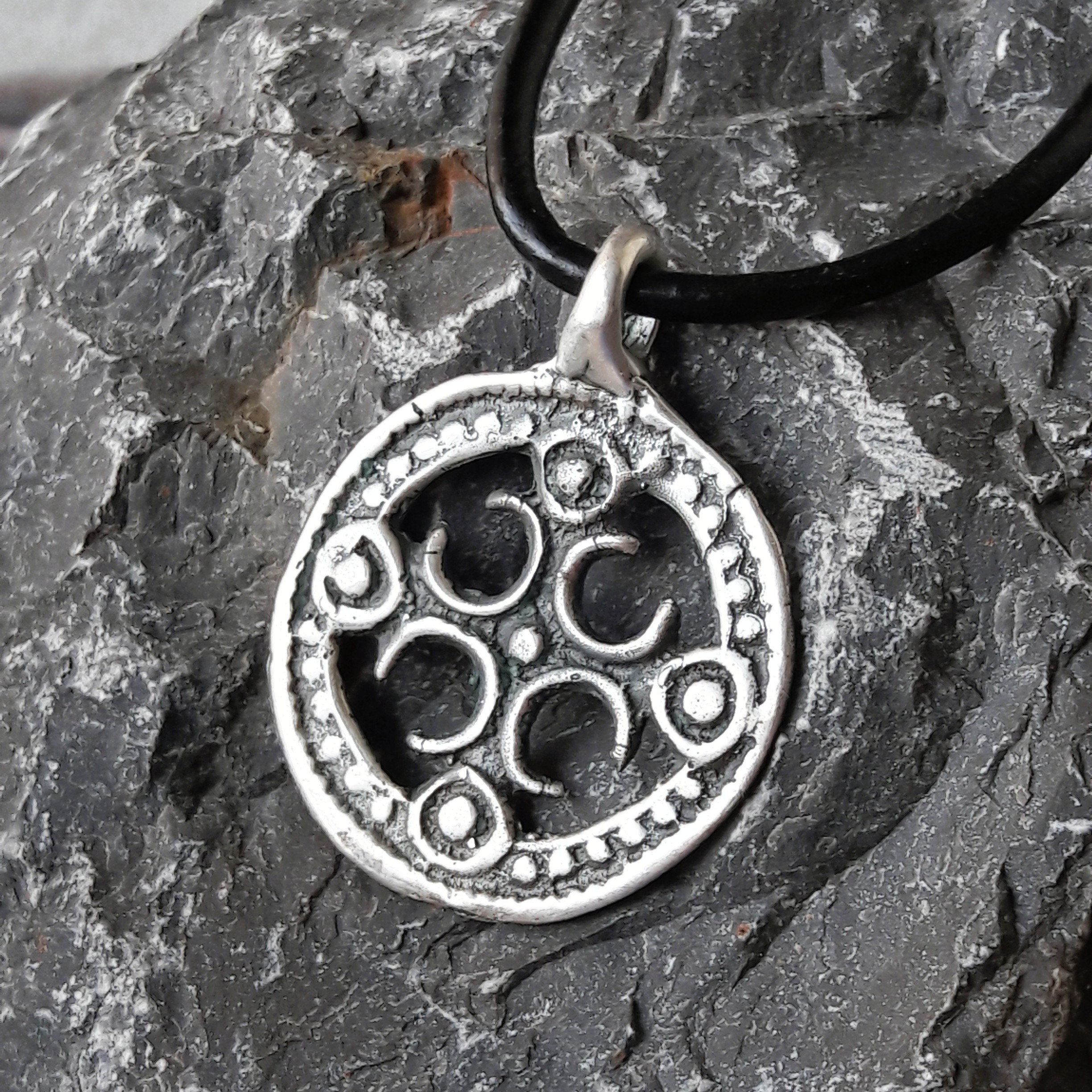 Silver Viking / Slavic Shield Pendant – Handmade Historical Replica