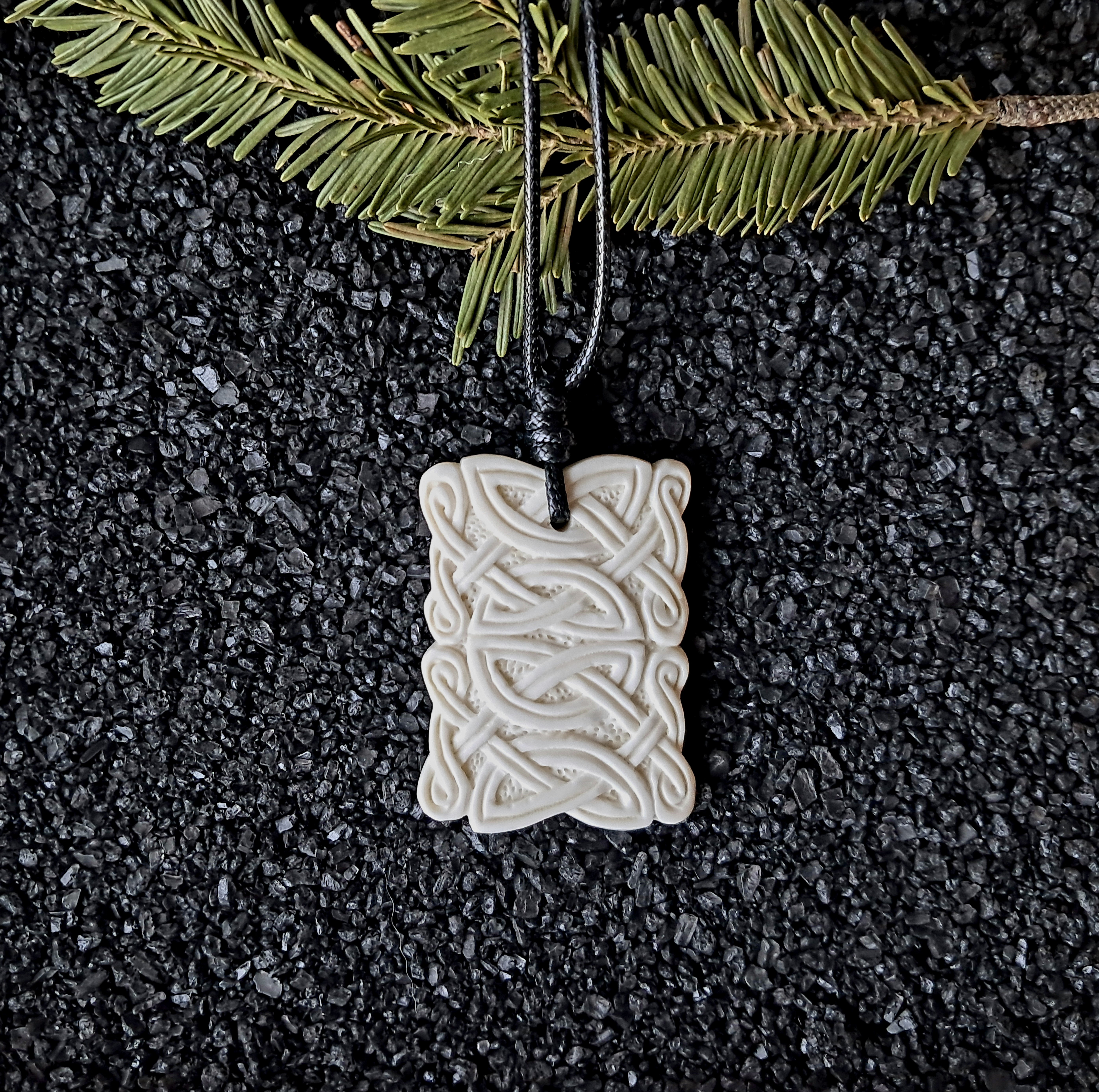 Celtic Triskele Bone Pendant – Hand-Carved Historical Design