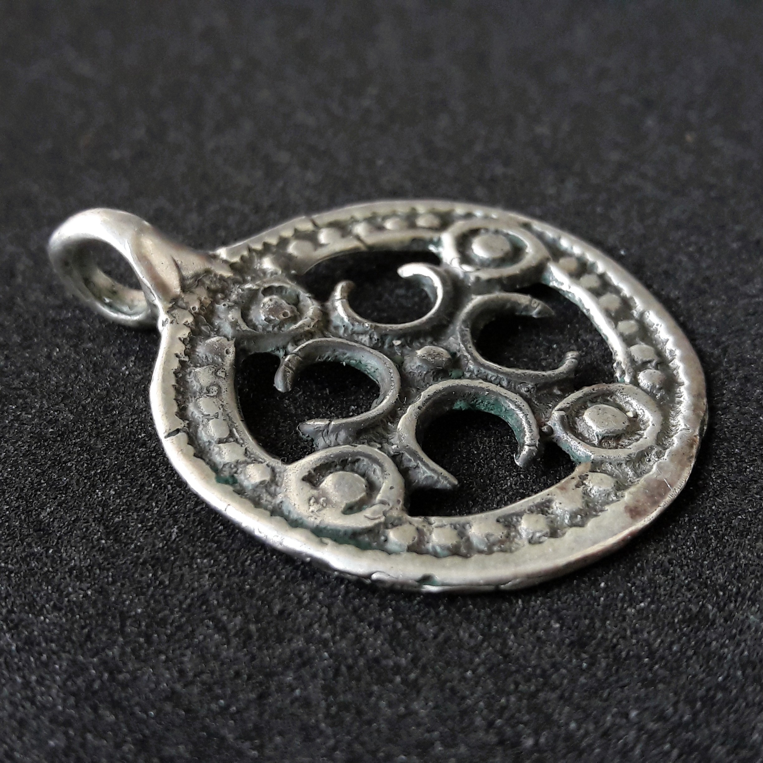 Silver Viking / Slavic Shield Pendant – Handmade Historical Replica