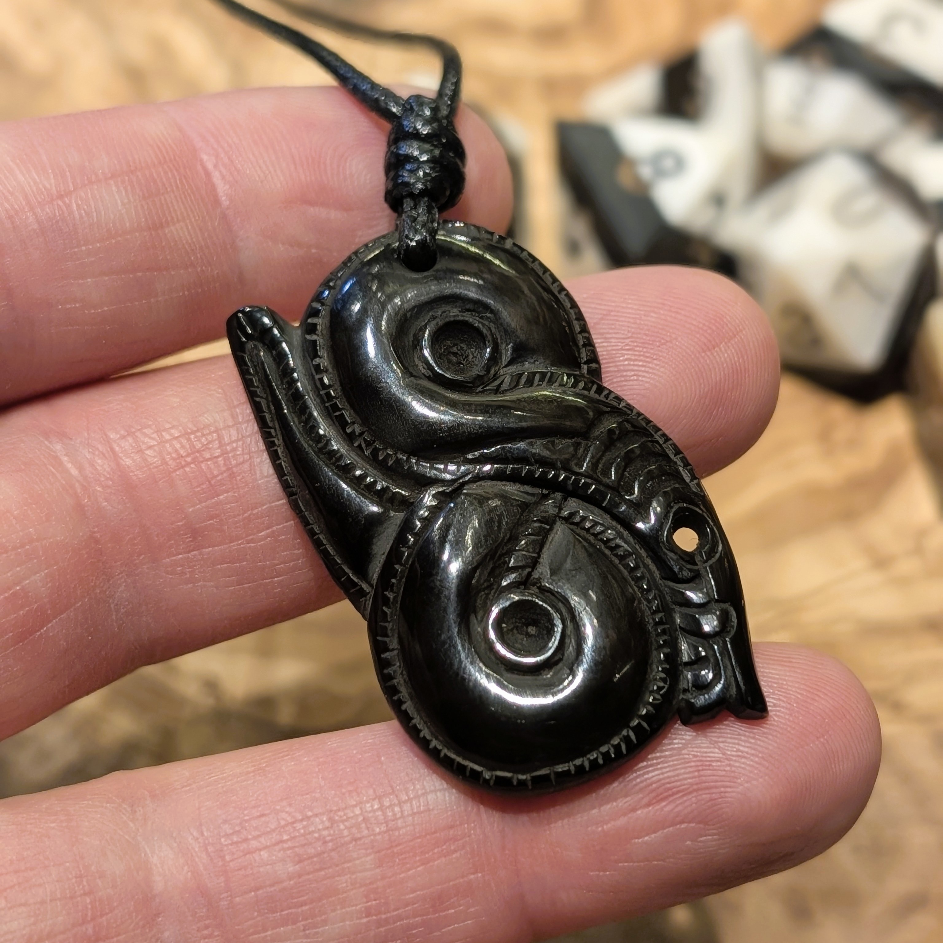 Jormungandr Serpent Pendant – Viking Age Inspired Bone or Horn Amulet