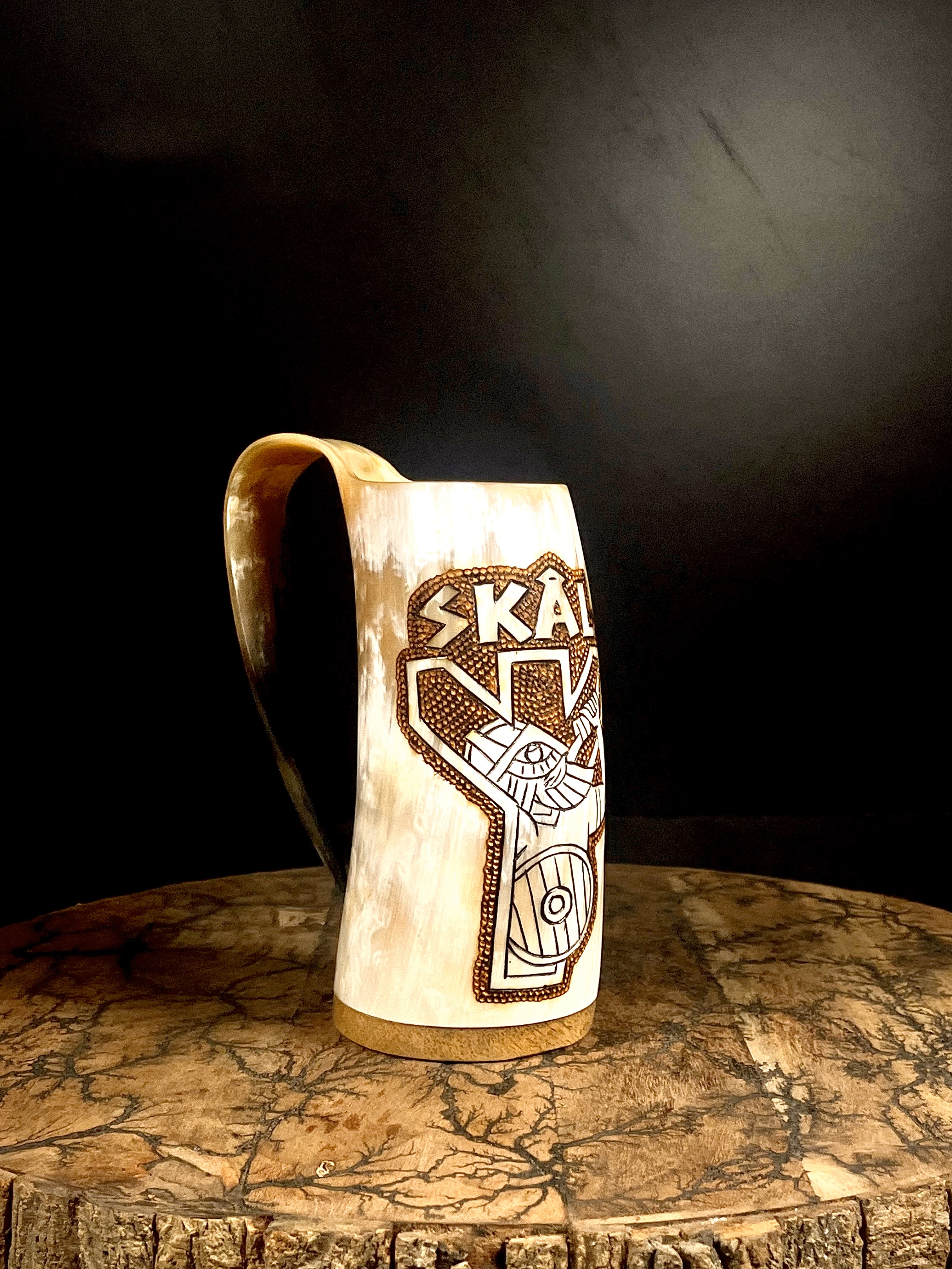 SKÅL – Viking Drinking Horn Tankard | Algiz-Rune Art