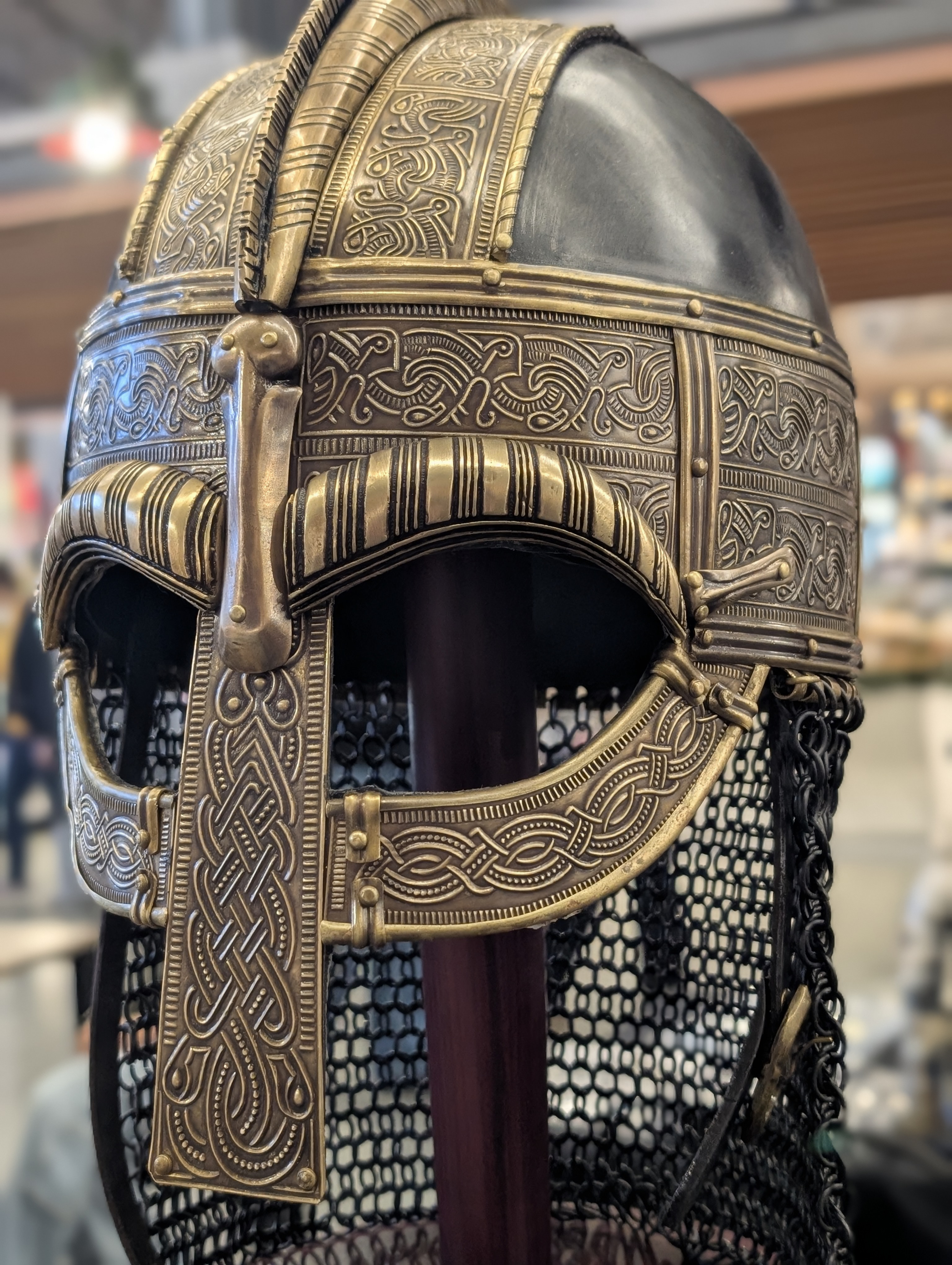 Valsgärde Viking Helmet Replica – Early Norse Warrior Helmet with Bronze & Steel Details