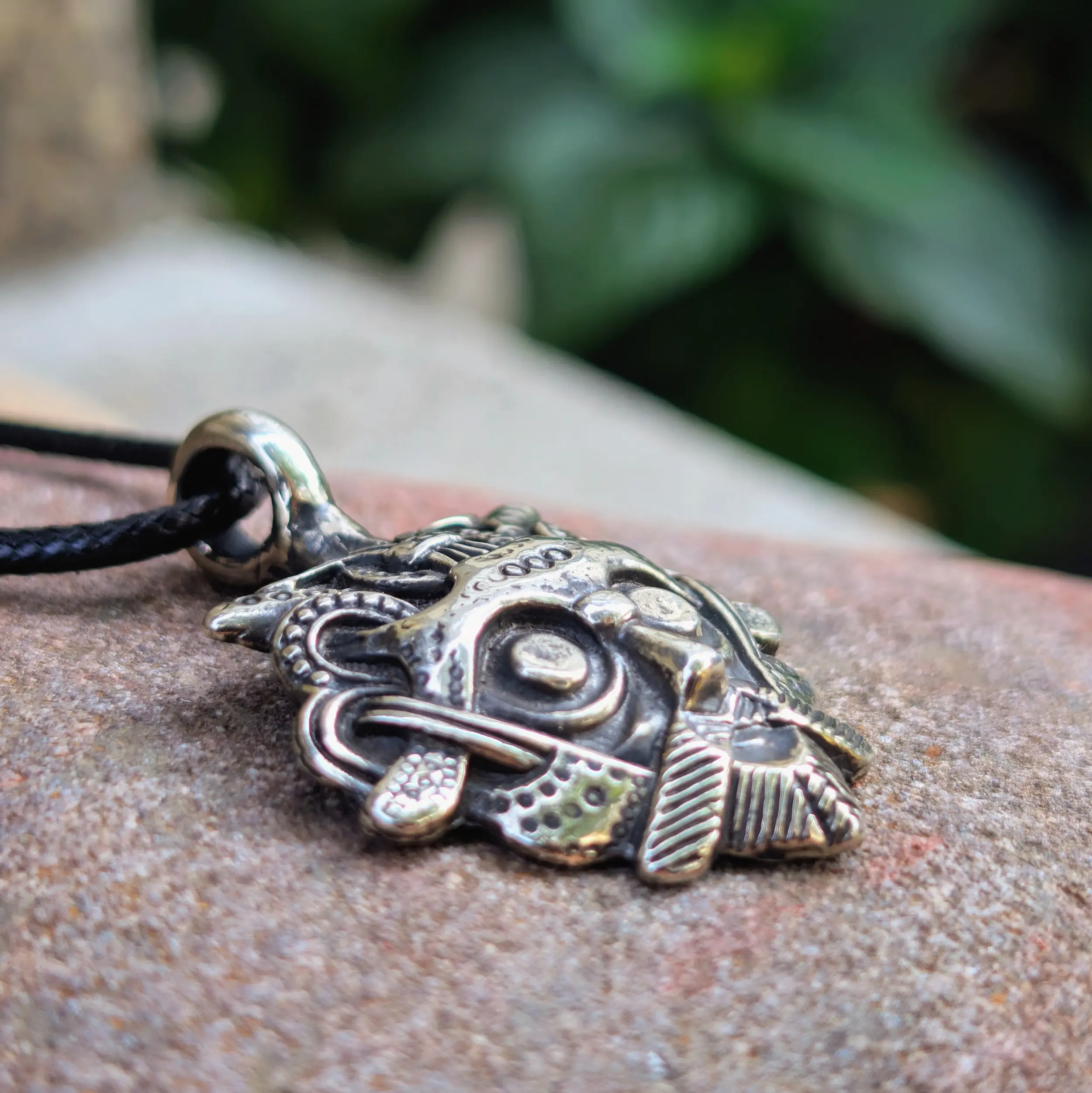 Odin’s Mask Pendant – Viking Gnezdovo Replica in Bronze or Pewter | Algiz-Rune Art