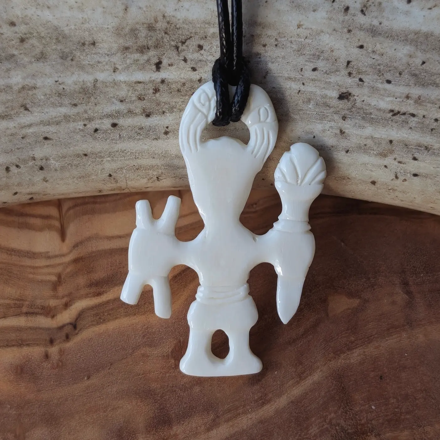 Odin Warrior Pendant in Bone – Uppland Inspired Design