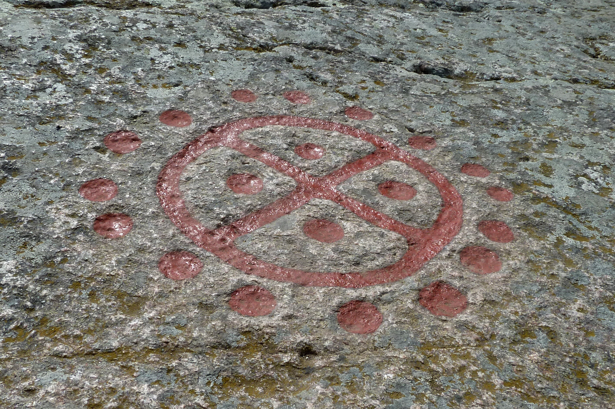 Hand-Carved Solar Amulet / Sun Cross – Natural Bone Pendant