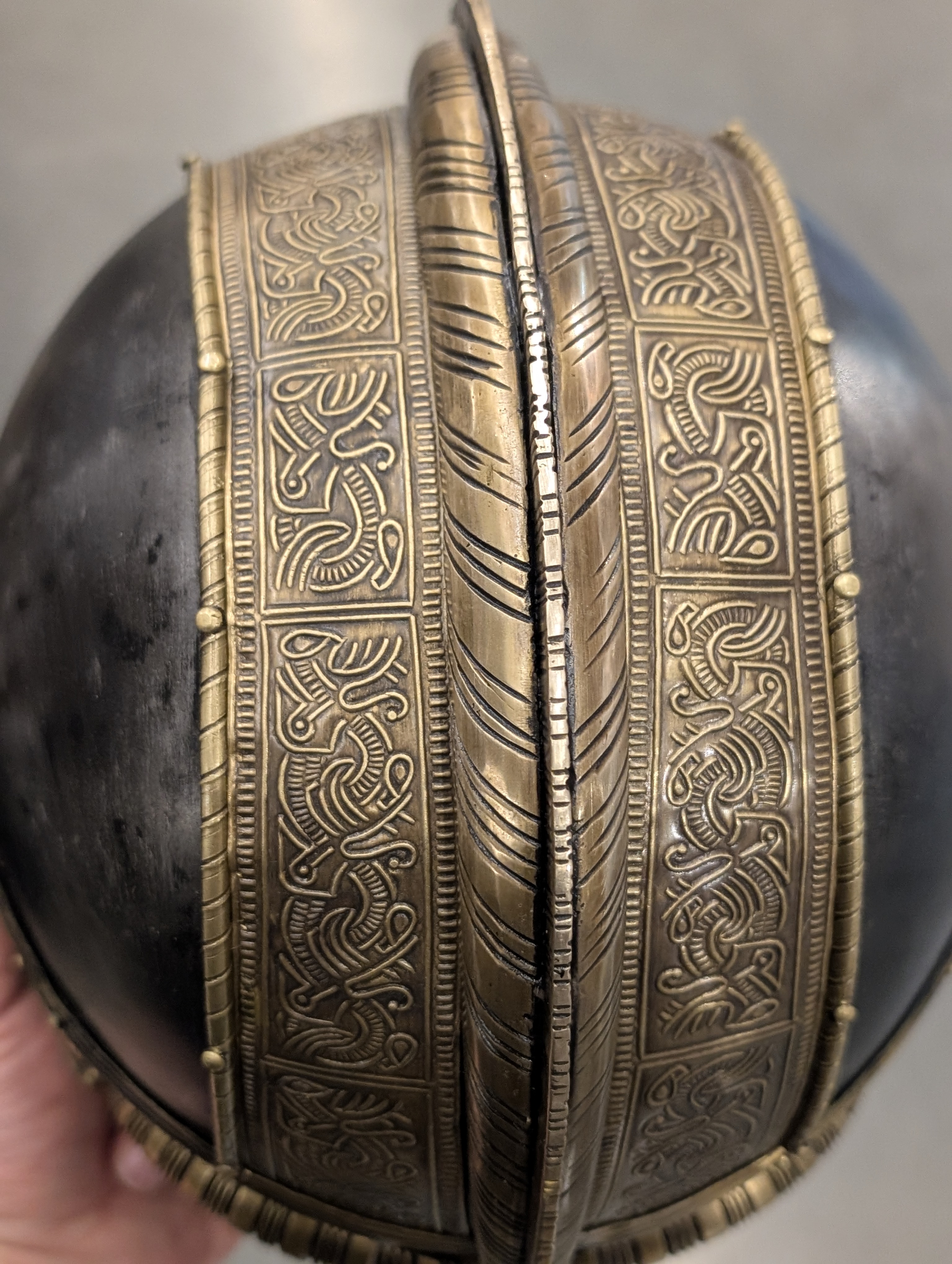 Leather Helmet Interior with Buckle Strap